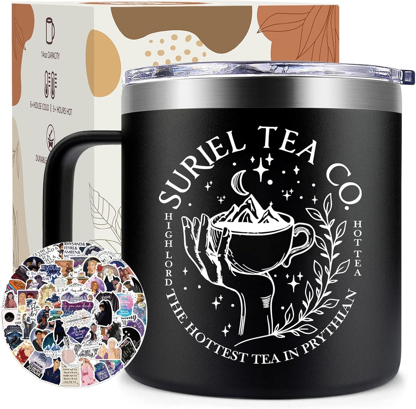 Fufendio Book Lovers Gifts for Women - Acotar Gifts for Men - Reader Gift for Bookworm Librarian - Bookish Gift Coffee Mug 14 oz
