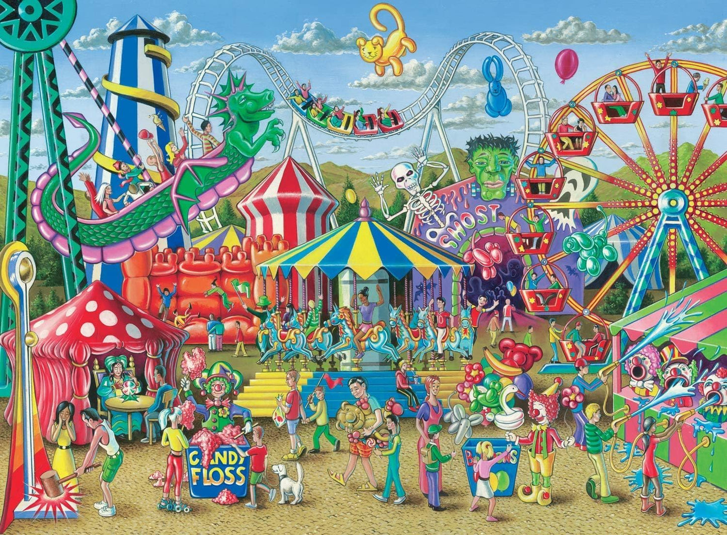 Ravensburger Fun at The Carnival - Engaging 300 Piece Jigsaw Puzzle for Kids | Unique Piece Design | Anti-Glare Surface | Perfect Skill-Building Game for Toddlers and Kids | Model Number: 13231
