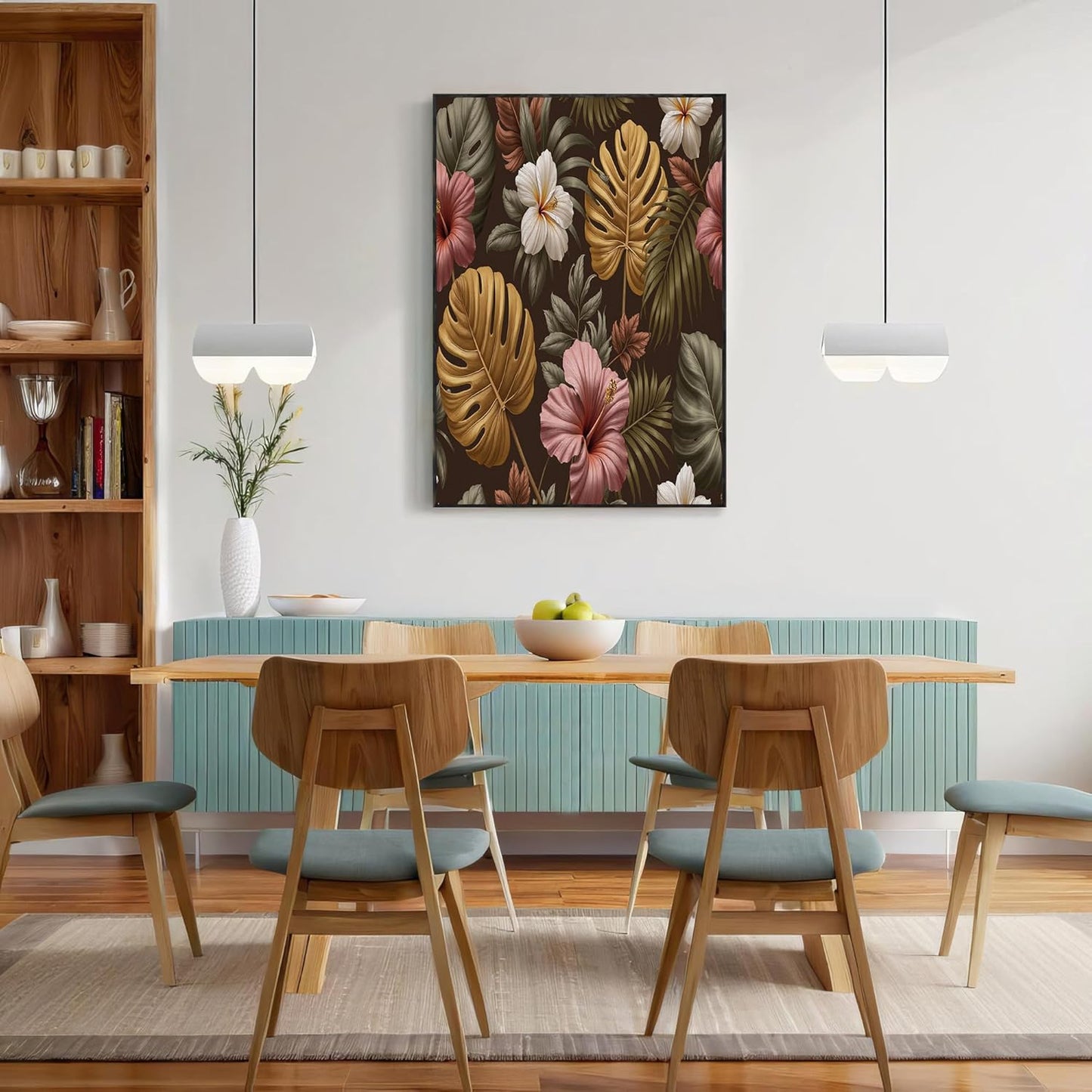 GDJSMIN Bohemian Style Wall Art, Tropical Plant Monstera Poster for Reading Room Living Room Decor 16x 24 inch Unframed