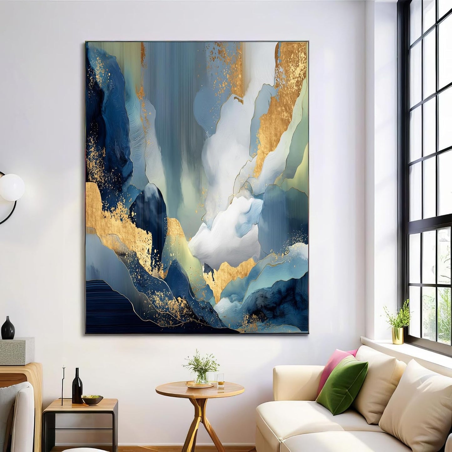 GDJSMIN Modern Art Style Wall Art, Abstract Marble Aesthetics Poster for Reading Room Living Room Decor 24x 31 inch Unframed