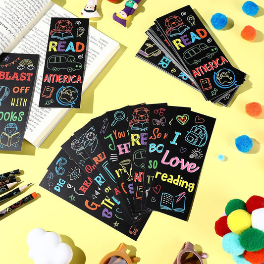 120 Pcs Read Across America Day Gifts for Students: Reading Motivational Bookmarks and Pencils Bulk Set, National Reading Month Teacher Rewards, Classroom School Stationery Party Favors