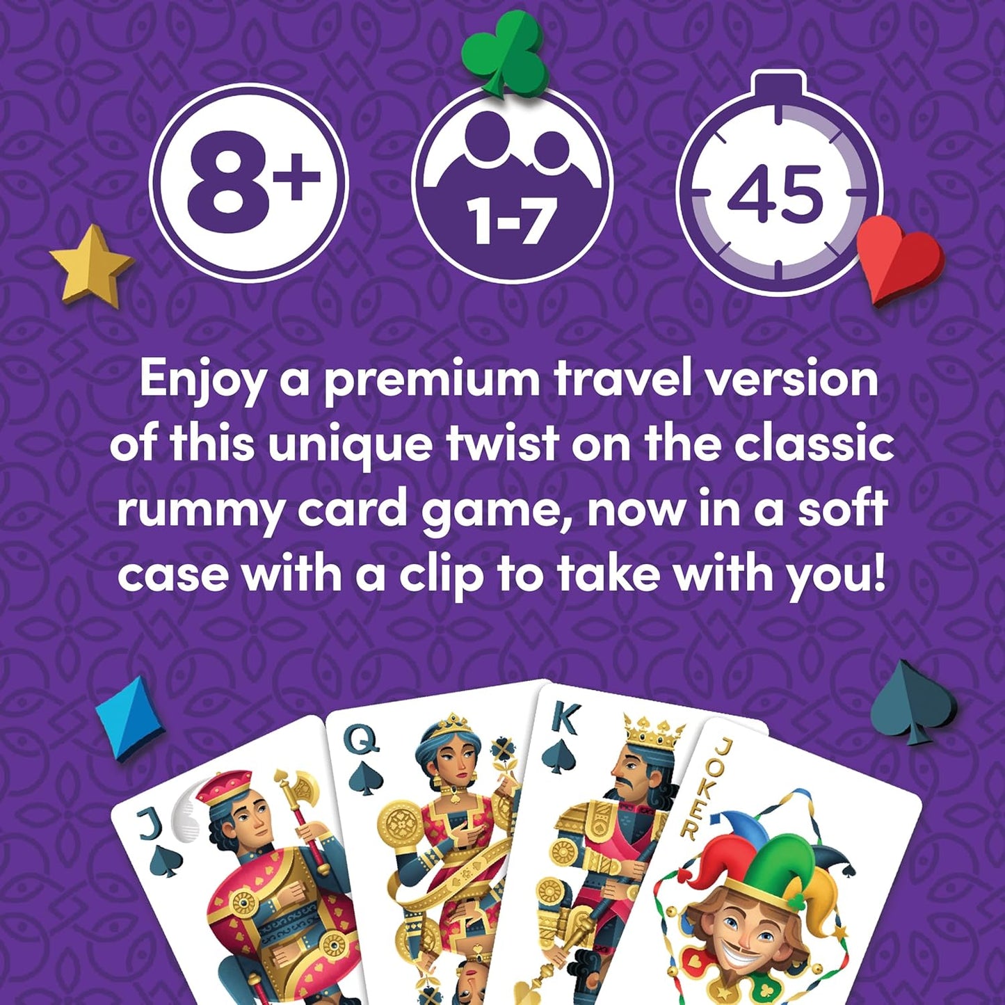 Five Crowns Travel Case Bundle, Cards, Scorecard Included – Card Game for Kids and Adults, Family Game Night, The Game isn’t Over Until The Kings Go Wild!, 5 Suited Rummy Style Card Game, Ages 8+