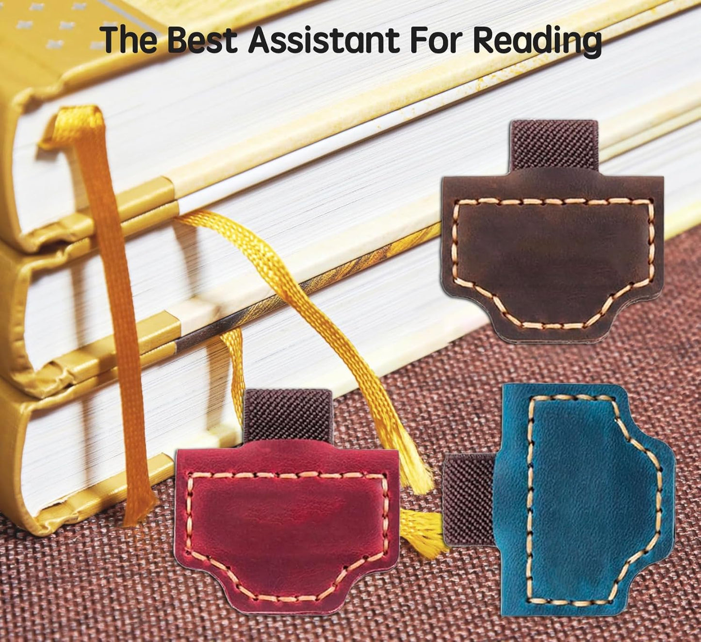 Bygone Mark Bookmark with Pen Holder, Personalized Leather Magnetic Bookmark,Magnetic Bookmarks for Reading Women Book Lovers Travelers Notebook Journal Covers(Blackish Green, 1)