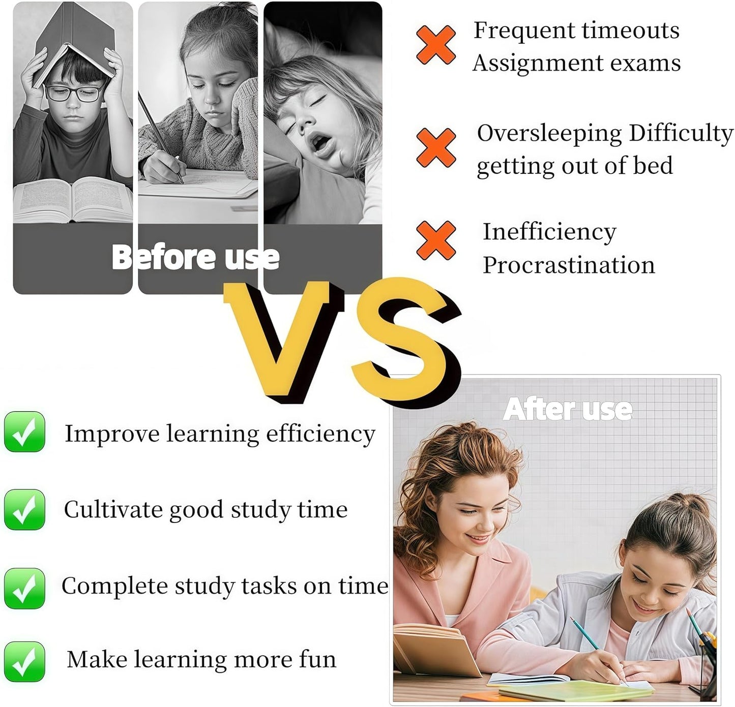 Kids Visual Timer for Kitchen,Classroom,Cooking,Learning,Bedroom,Office, 60-Minute Countdown Pomodoro Timer for Kids with Autism ADHD (Avocado Style)