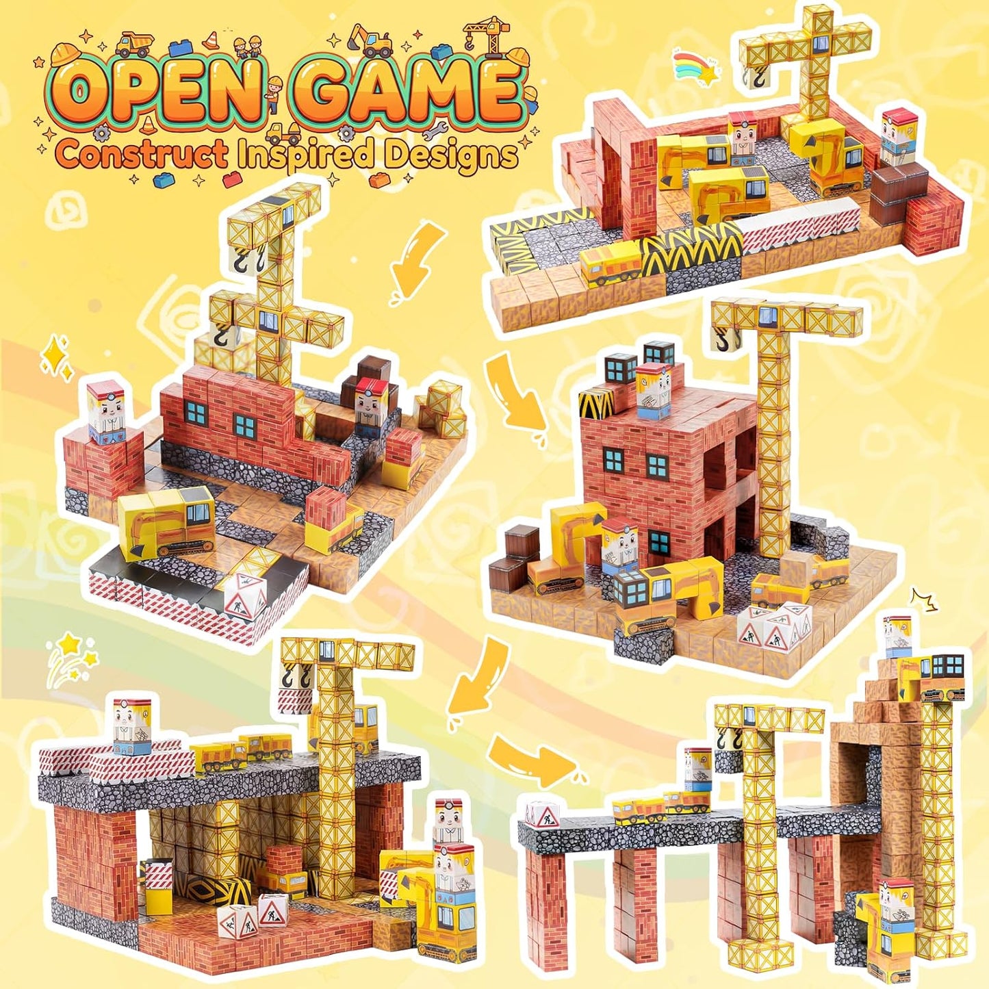 Magnetic Building Blocks for Kids, Magnetic Tiles Build Cubes Game, 100PCS STEM Educational Magnet Toys, Ideal Gift for Toddlers Boys Girls Grandkids Christmas Birthday