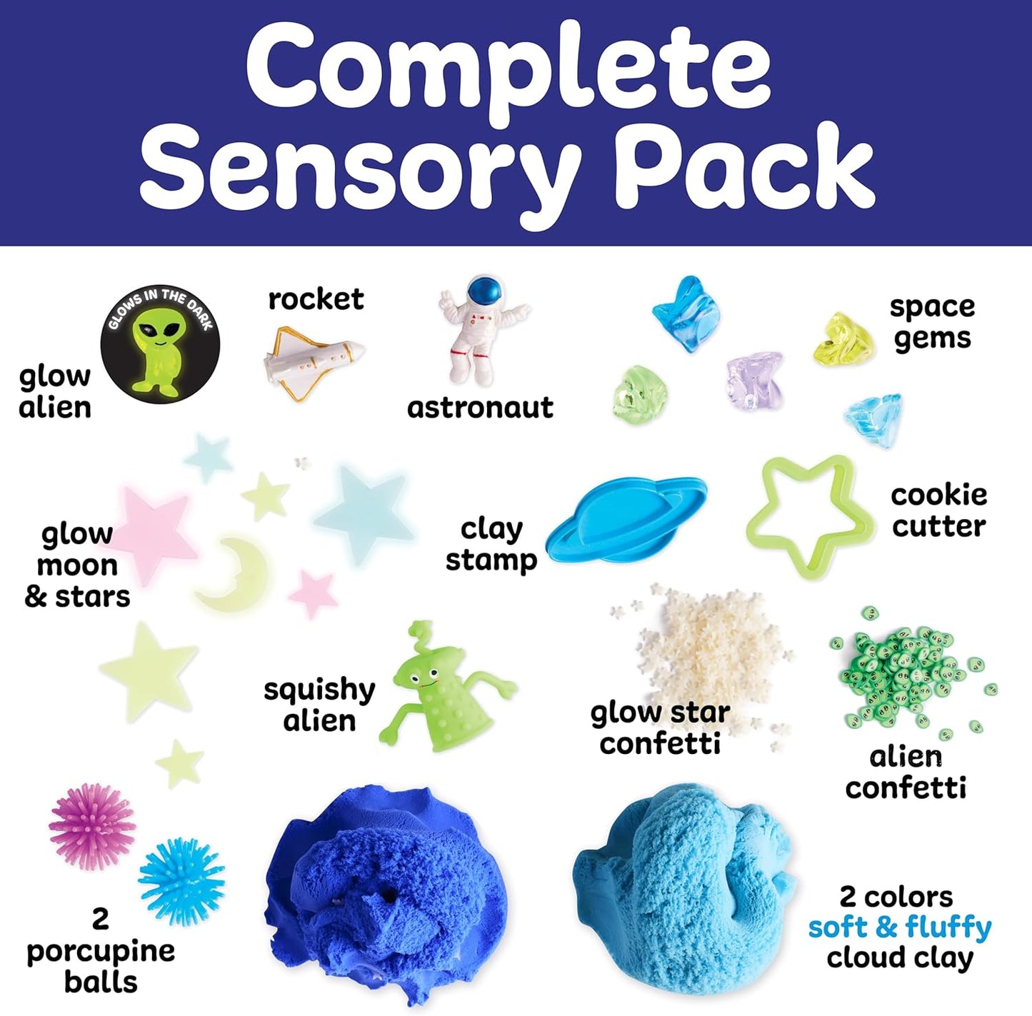 Creativity for Kids Sensory Pack: Outer Space - Toddler Activities and Space Toys, Gifts for Kids, Sensory Toys for Toddlers (Ages 3+)