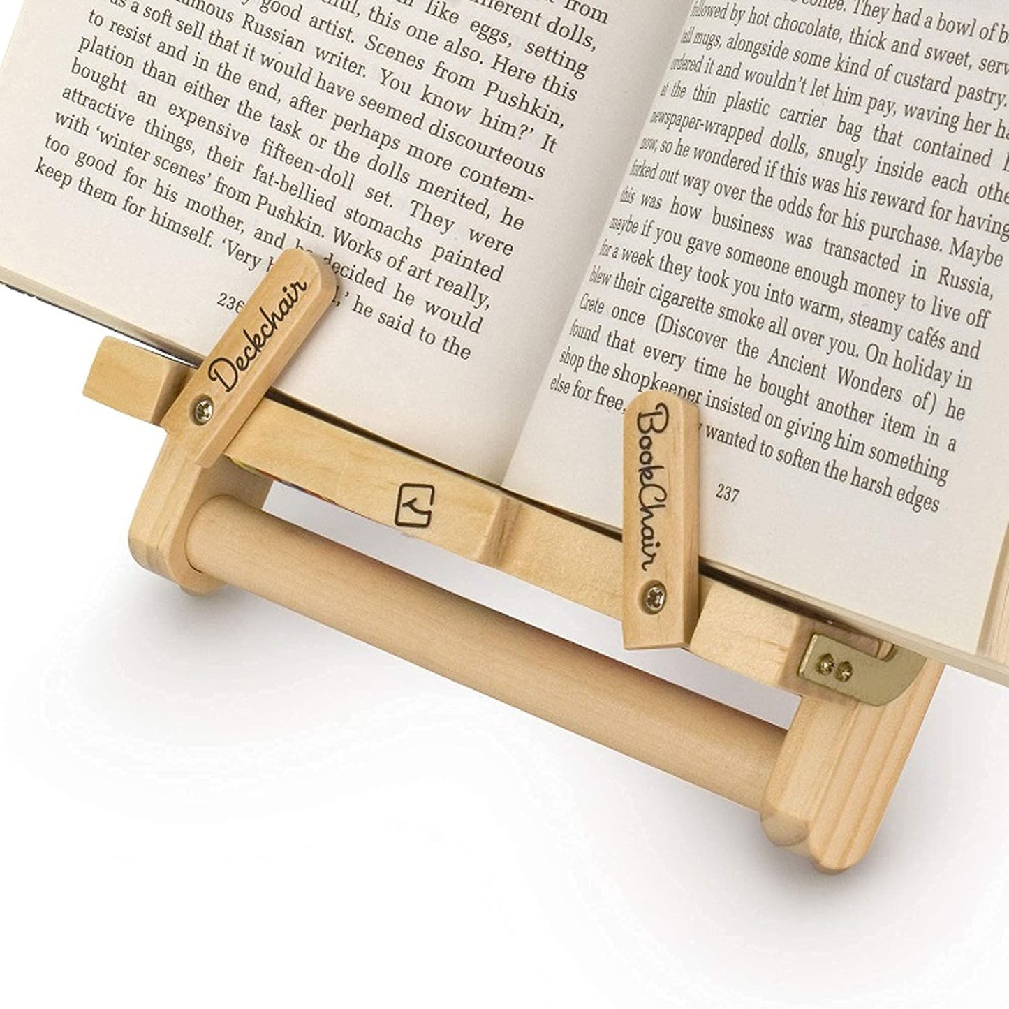 Gifts for Readers & Writers Book Stand Holders Wood Ipad Stand Multistripe, Stylish Wooden Book Holders for Reading Hands Free, Compact and Portable Wooden Cookbook Stands, Textbook Holder
