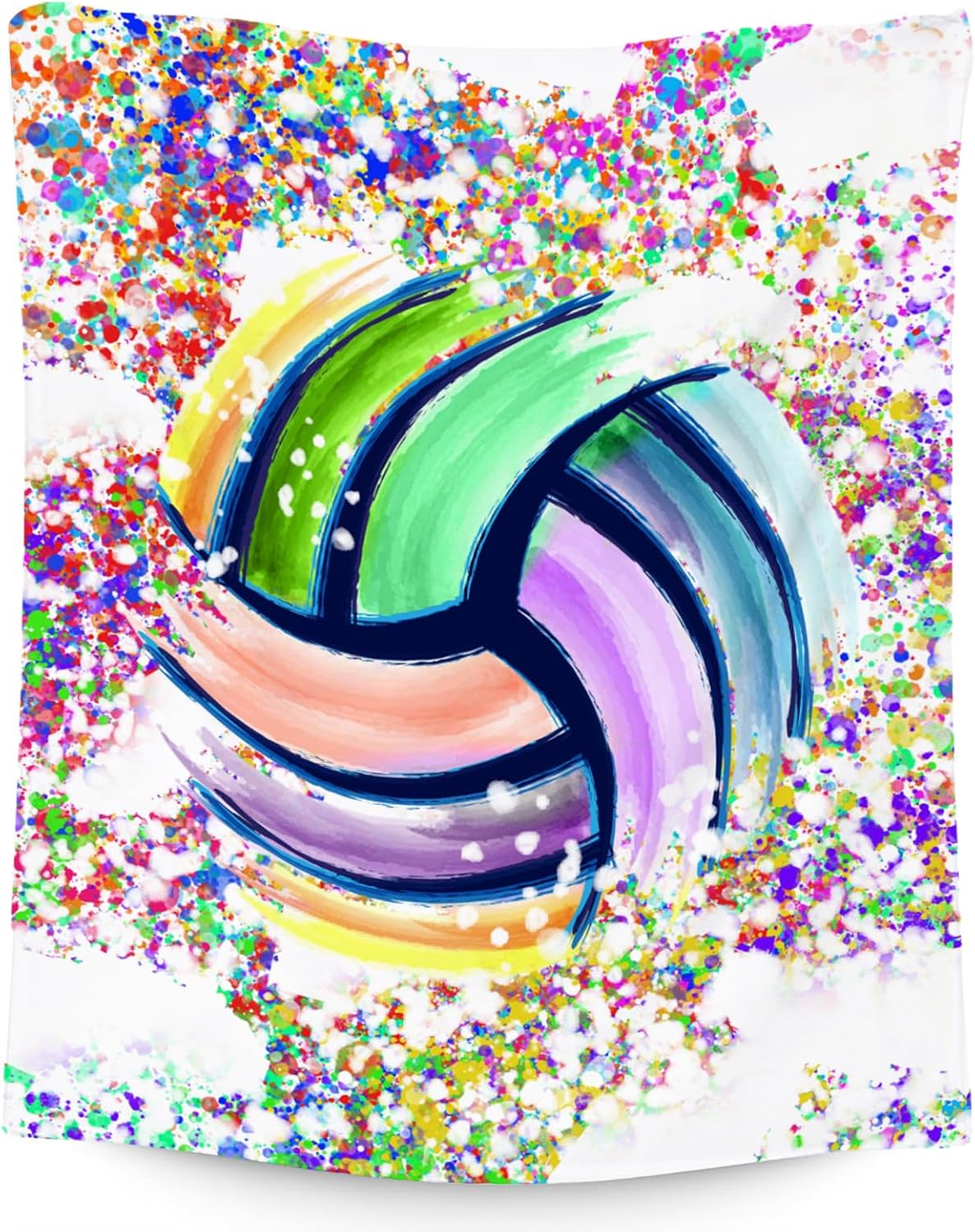 Volleyball Blanket Gifts - 60"x80" Sports Throw Blanket for Adults, Kids - Colorful Soft Plush Throws for Bed, Couch & Living Room