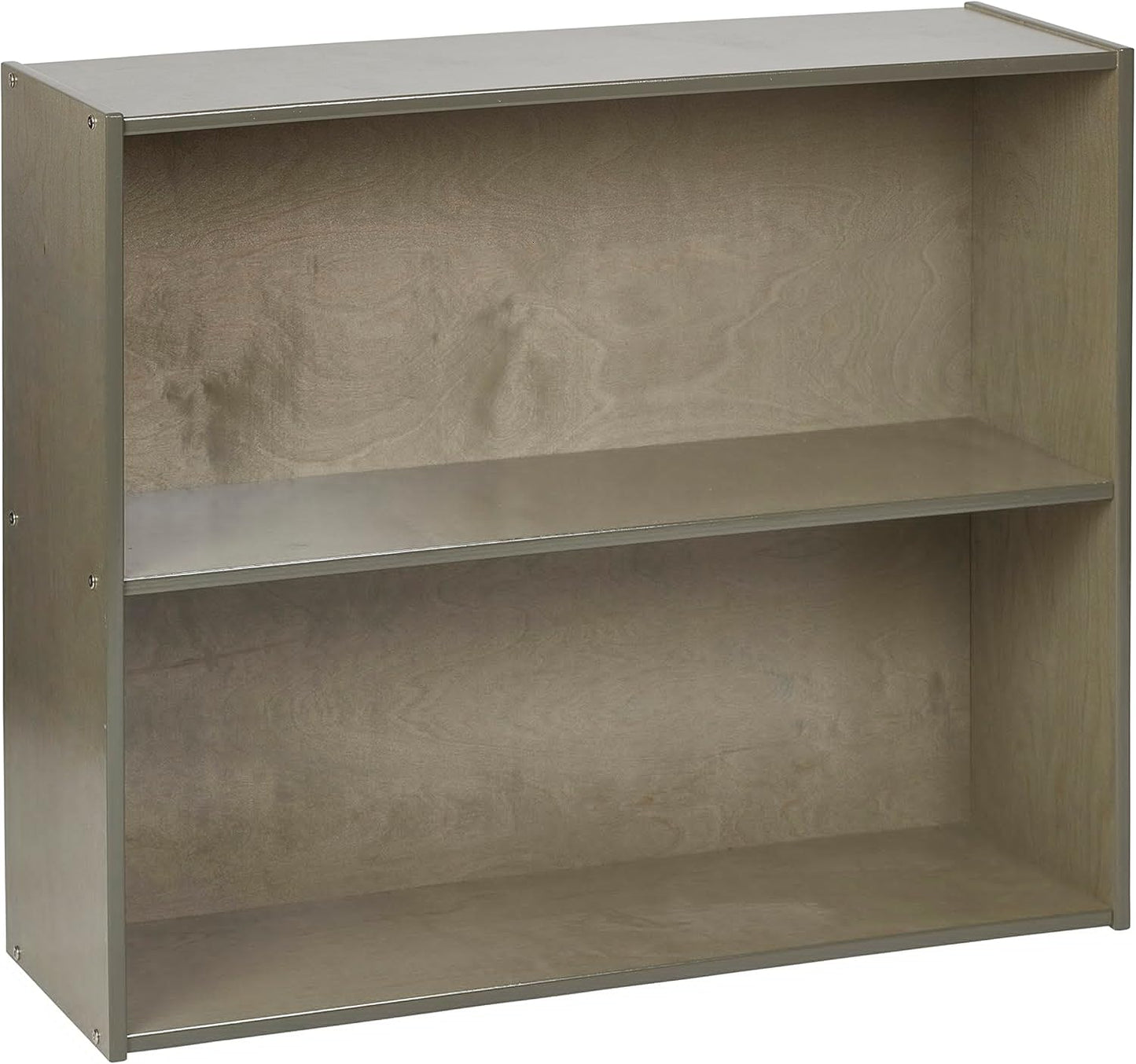 ECR4Kids Streamline 2-Shelf Storage Cabinet, 30in, Kid's Bookshelf, Grey Wash