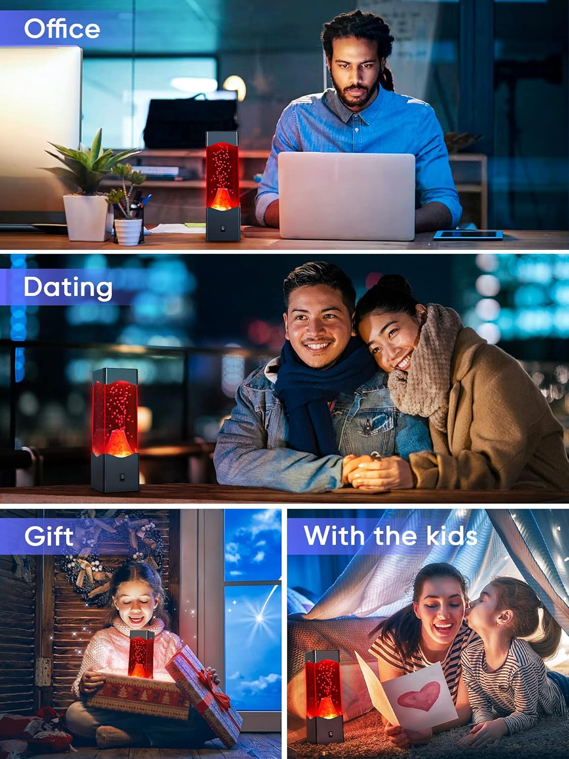 Night Light for Kids,USB Powered Volcano Lamps,Relaxing Nightlight for Kids & Adults,Room Office Desktop Volcano Decoration Mood Night Light, Novelty Gifts for Adults Boys Girls