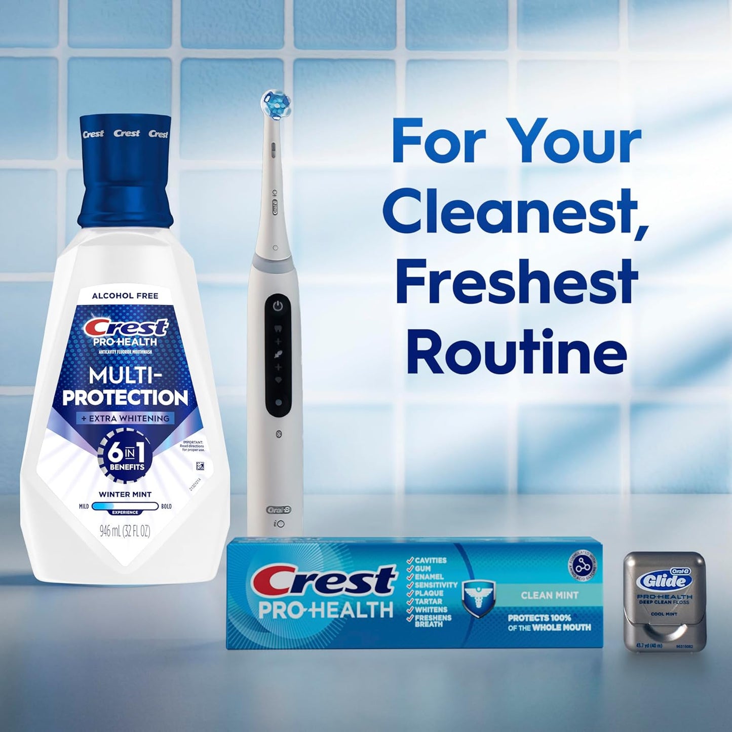 Crest Pro-Health Advanced Mouthwash, Alcohol Free, Extra Whitening, Energizing Mint Flavor, 946 mL (32 fl oz)