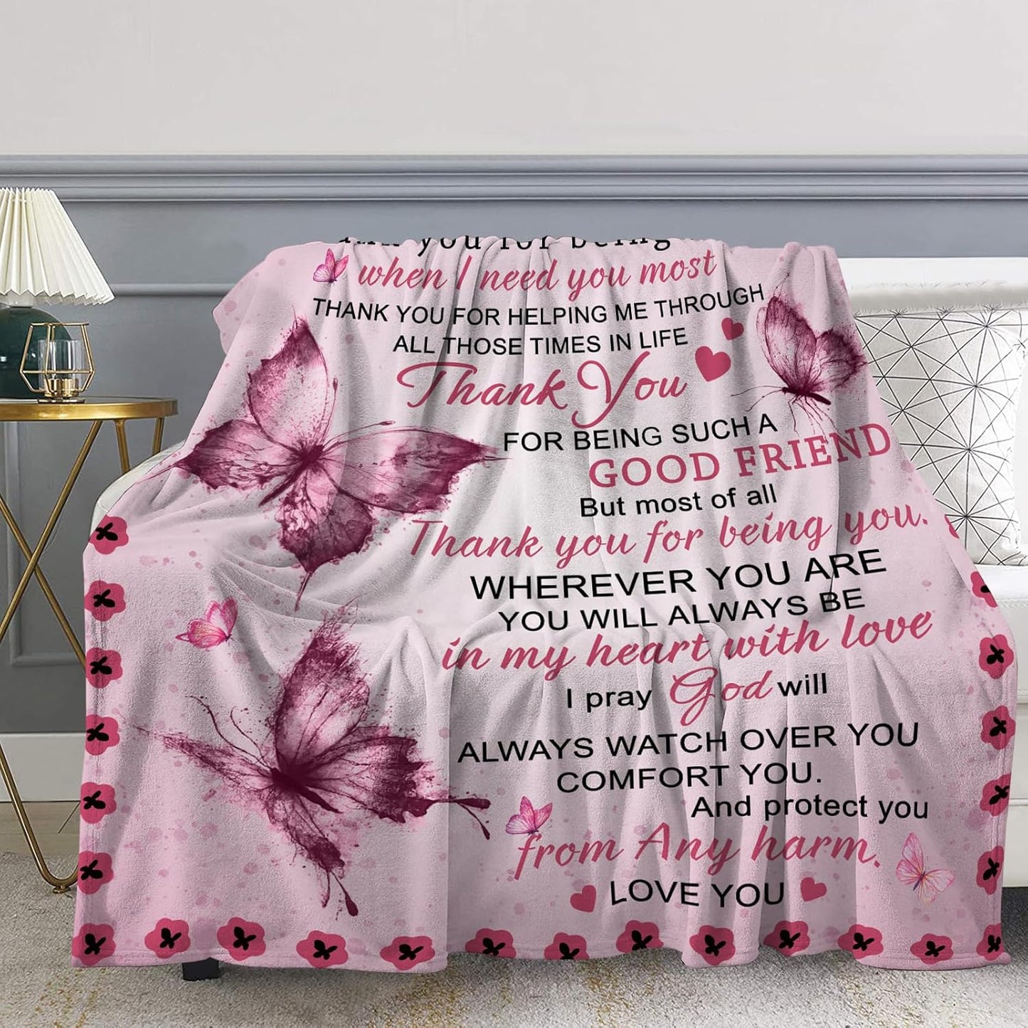 Gifts for Sister, Sisters Gifts from Sister, Christmas Valentines Mothers Day Graduation Birthday Gifts for Sisters Girls, to My Sister Throw Blanket 60" X 50"