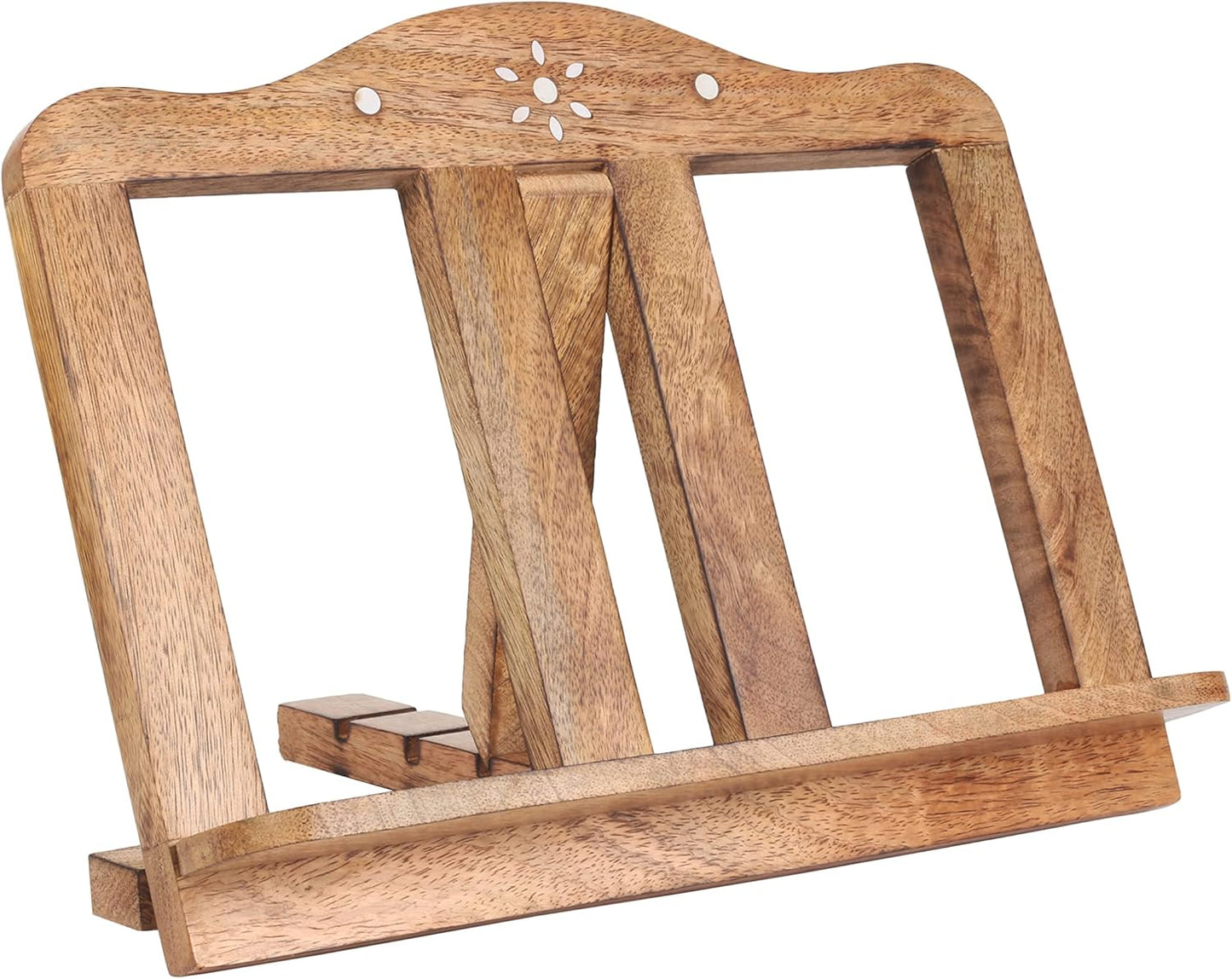 Mother's Day Gifts Wooden Cookbook Stand Recipe Book Holder Stand - Adjustable & Foldable Reading Holder/Kitchen/Office/Desk/Workshop