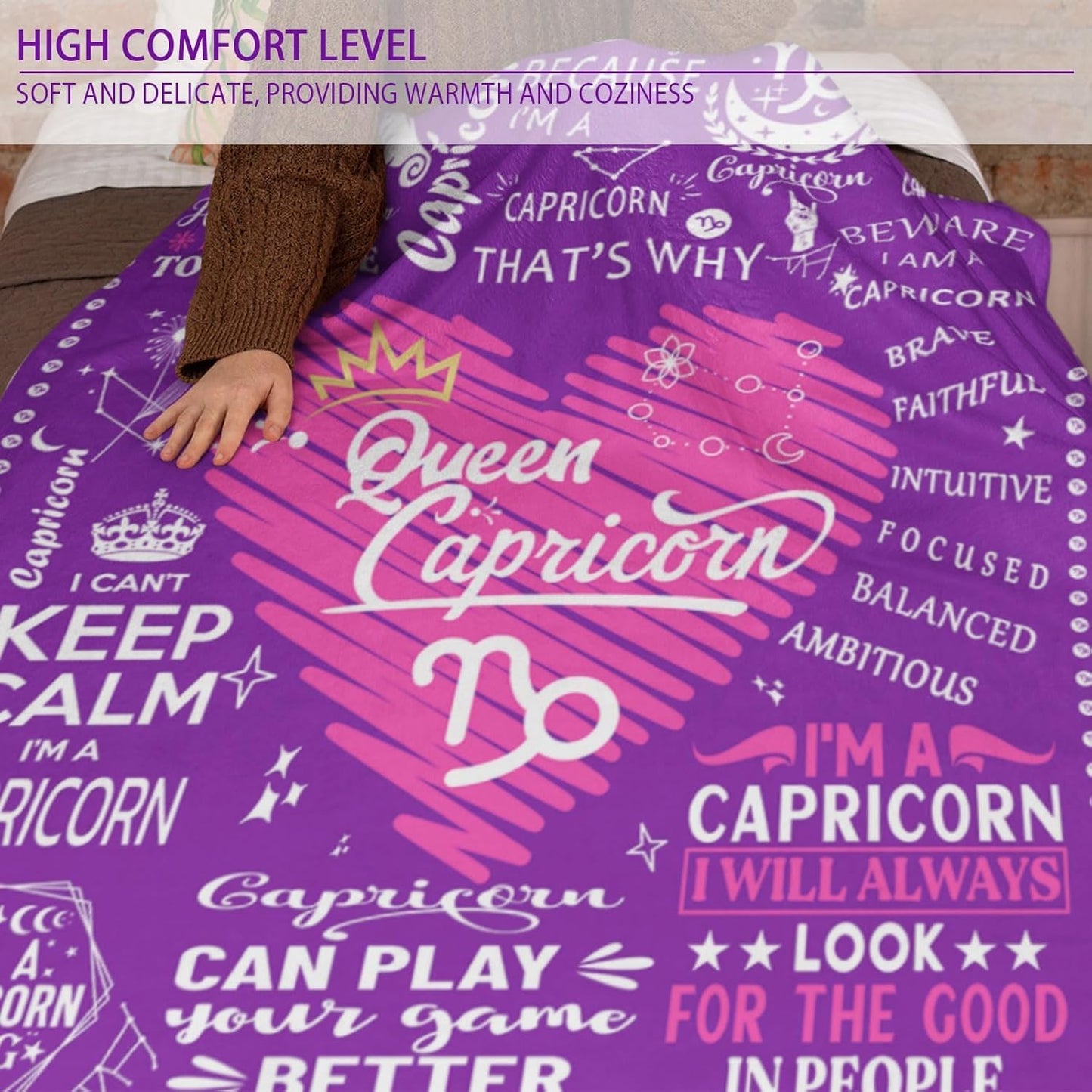 Capricorn Gifts for Women - Capricorn Zodiac Gifts - Capricorn Birthday Gifts - Astrology Gifts for Women - Zodiac Gifts - Constellation Horoscope Sign Gifts - Capricorn Gifts Blanket 60"x50"