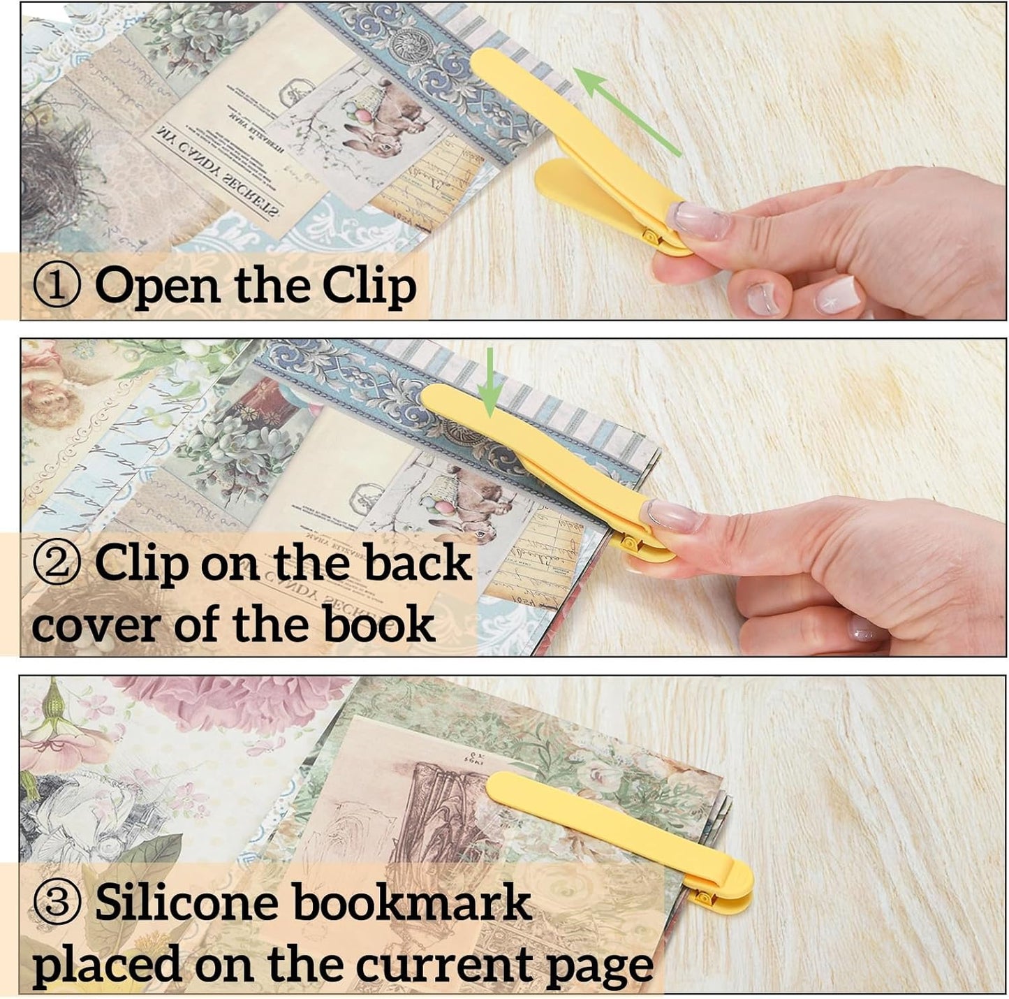 12 Pieces Automatic Bookmarks, Silicone Smart Book Marks for Reading Women Men, Cute Unique Book Clips Colorful Page Holder for Book Reading Lover Accessories, 6 Color