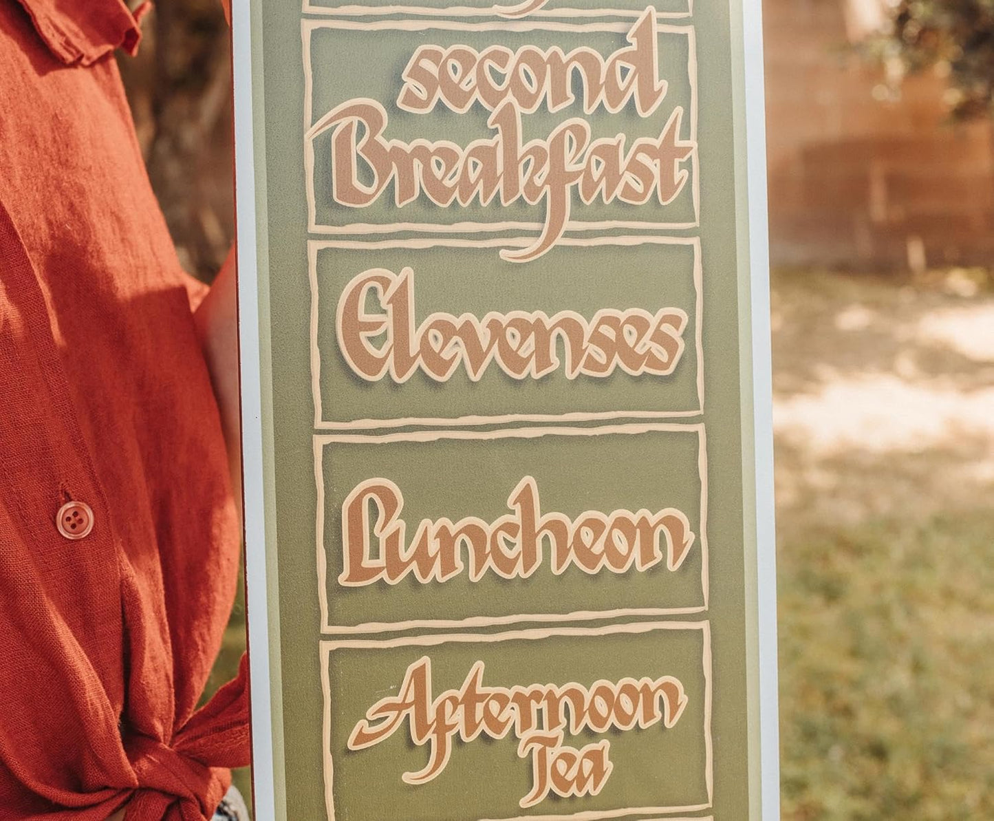 The Lord Of The Rings Hobbit Daily Schedule Wooden Sign Art | 20 x 6 Inches