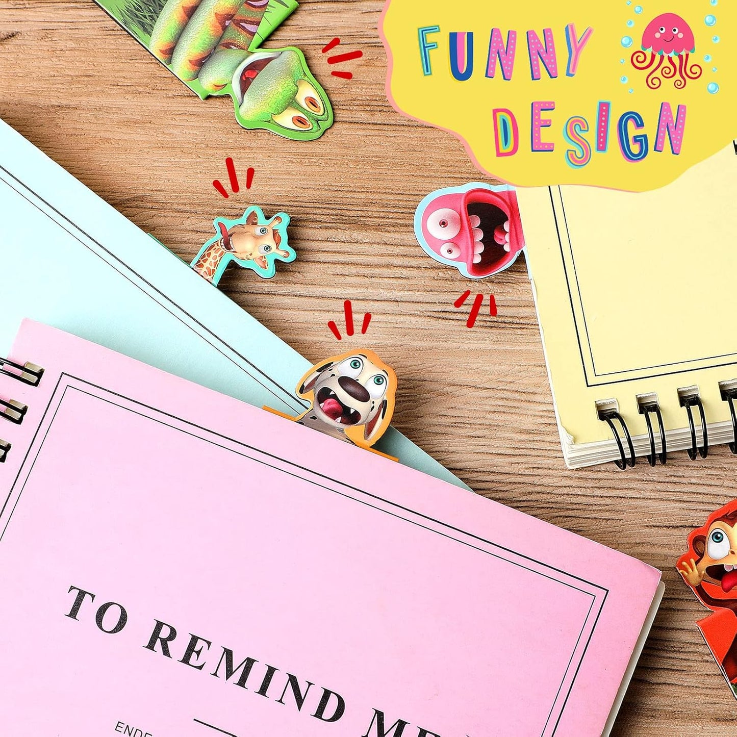 Sepamoon 12 Pcs Magnetic Bookmarks Bulk Magnetic Page Clips Cute Magnet Page for Valentines Markers Funny Animal Bookmarks Book Lovers Gifts for Reading Party Favor Students Teachers (Animal Style)