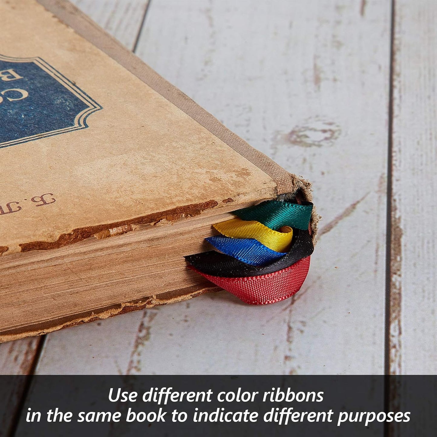 Outus 9 Pieces Bible Ribbon Bookmark Multi Ribbon Page Markers Artificial Leather Bookmark for Books(Colorful Ribbon)