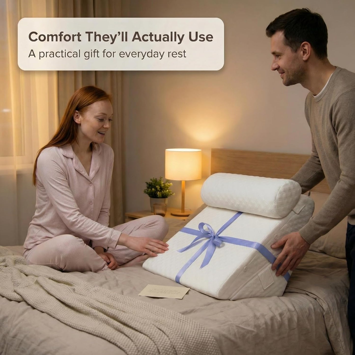 Wedge Pillow Set for After Surgery – Adjustable Headrest - Solid Memory Foam Incline System for Shoulder, Acid Reflux, Post Surgery & Sleep Apnea - Breathable Cover - Home Medical