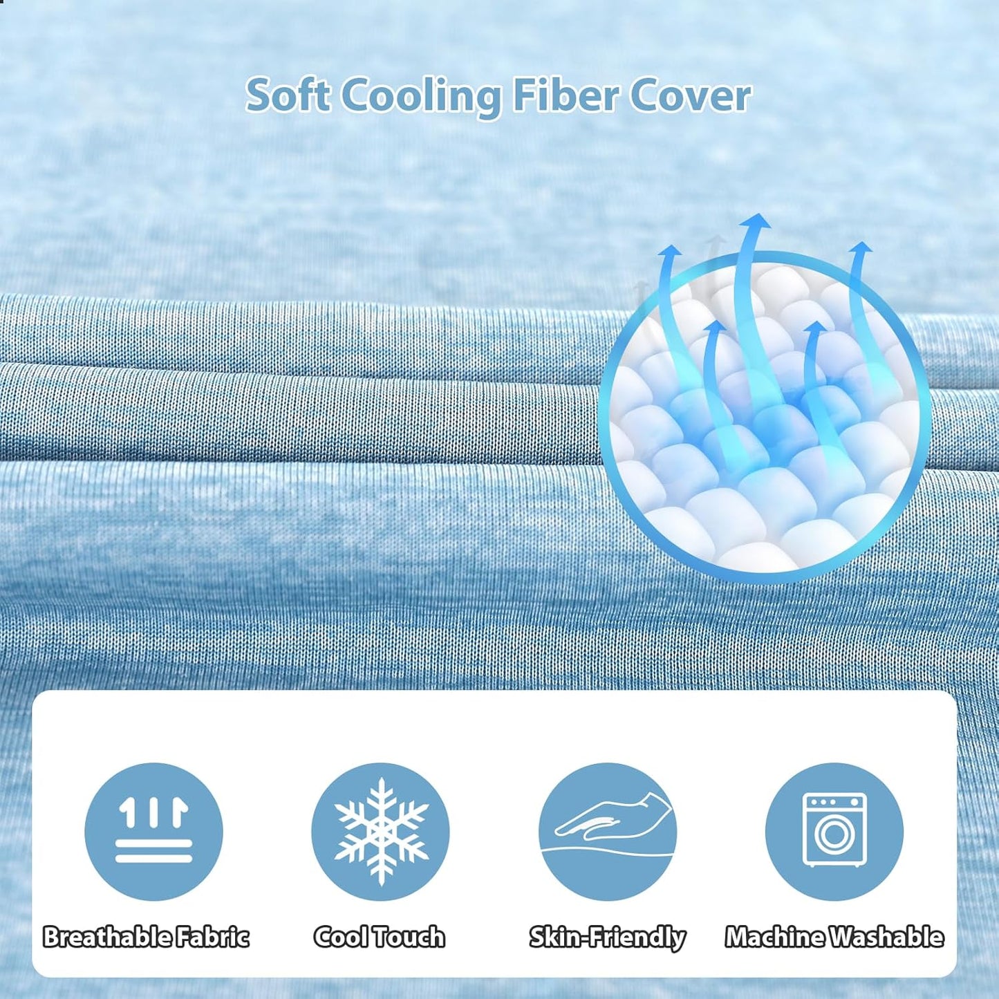 Amagoing Cooling Pregnancy Pillow for Sleeping, U Shaped Maternity Full Body Pillow for Women with Hip, Leg, Back Pain Support, Removable Cooling Cover Included (Light Blue)