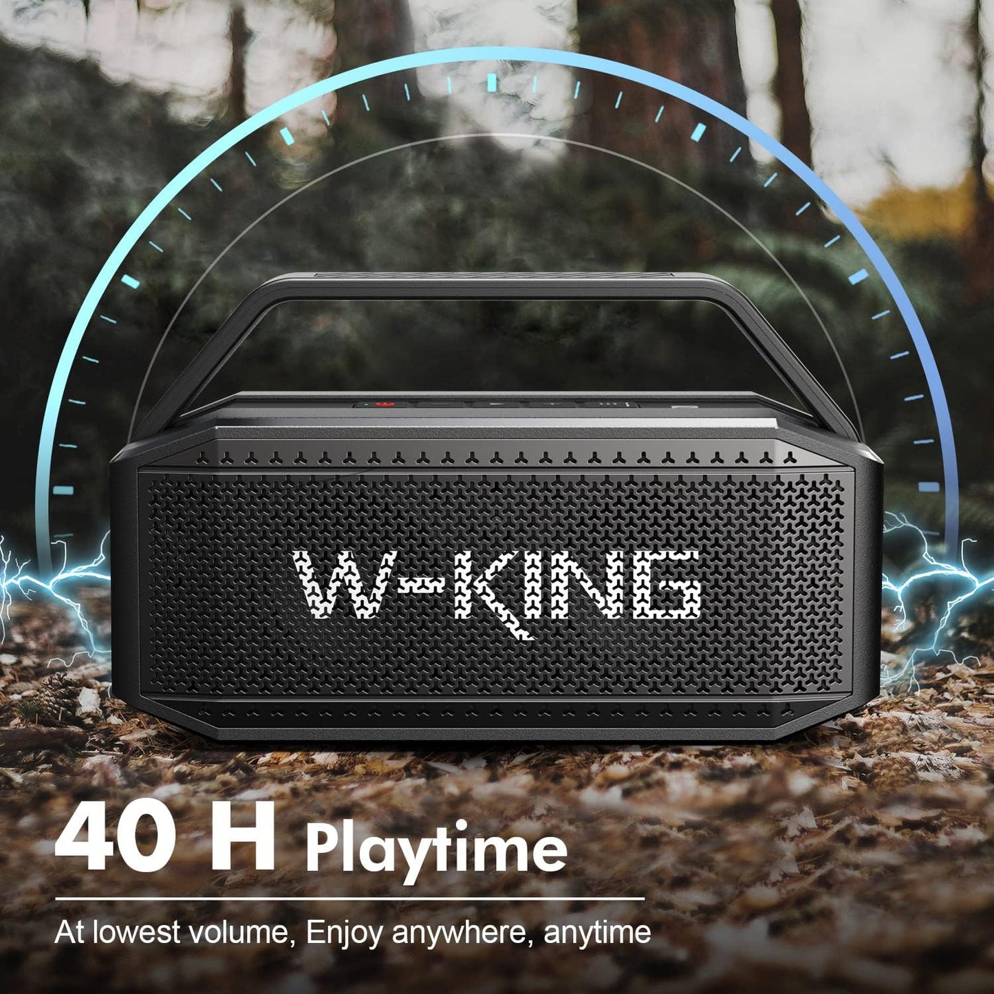 W-KING Loud Bluetooth Speaker, 100W Max IPX6 Portable Outdoor Speakers Bluetooth Wireless/60W Deep Bass Radiator/2 Subwoofer/2 Pairing/40H/TF/AUX/EQ, IPX6 Party Big Large Waterproof Speaker Boombox