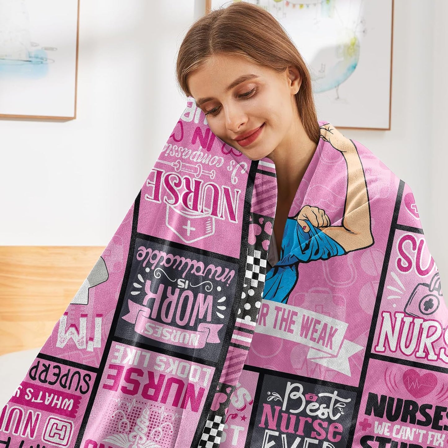 Nurse Gifts for Women, Nurses Week Gifts, Nurse Blanket, Nursing Appreciation Birthday Retirement Practitioner Gifts Ideas 80"x60"