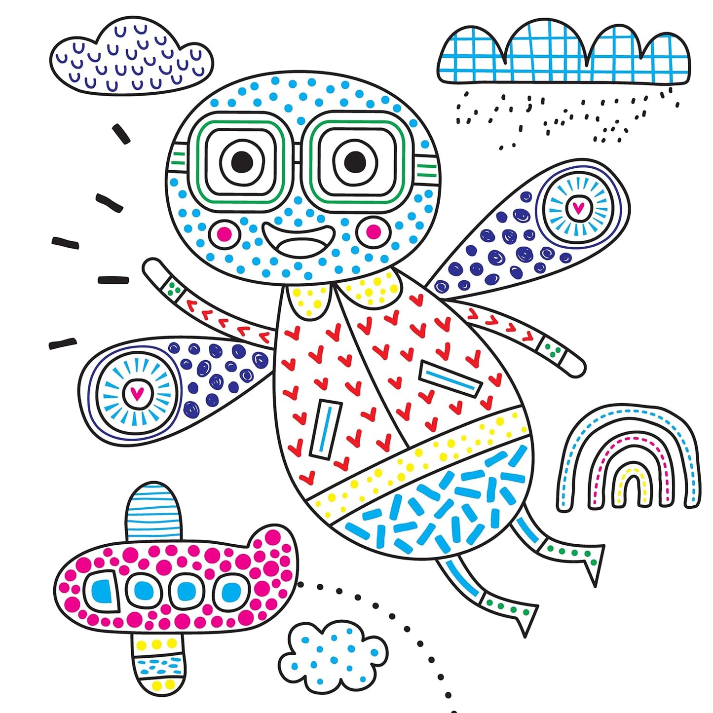 Easy and Fun Paint Magic with Water: Garden Bugs and Friends (Happy Fox Books) Paintbrush Included - Mess-Free Painting for Kids Ages 4-7 to Create Pictures of Ladybugs, Butterflies, Snails, and More
