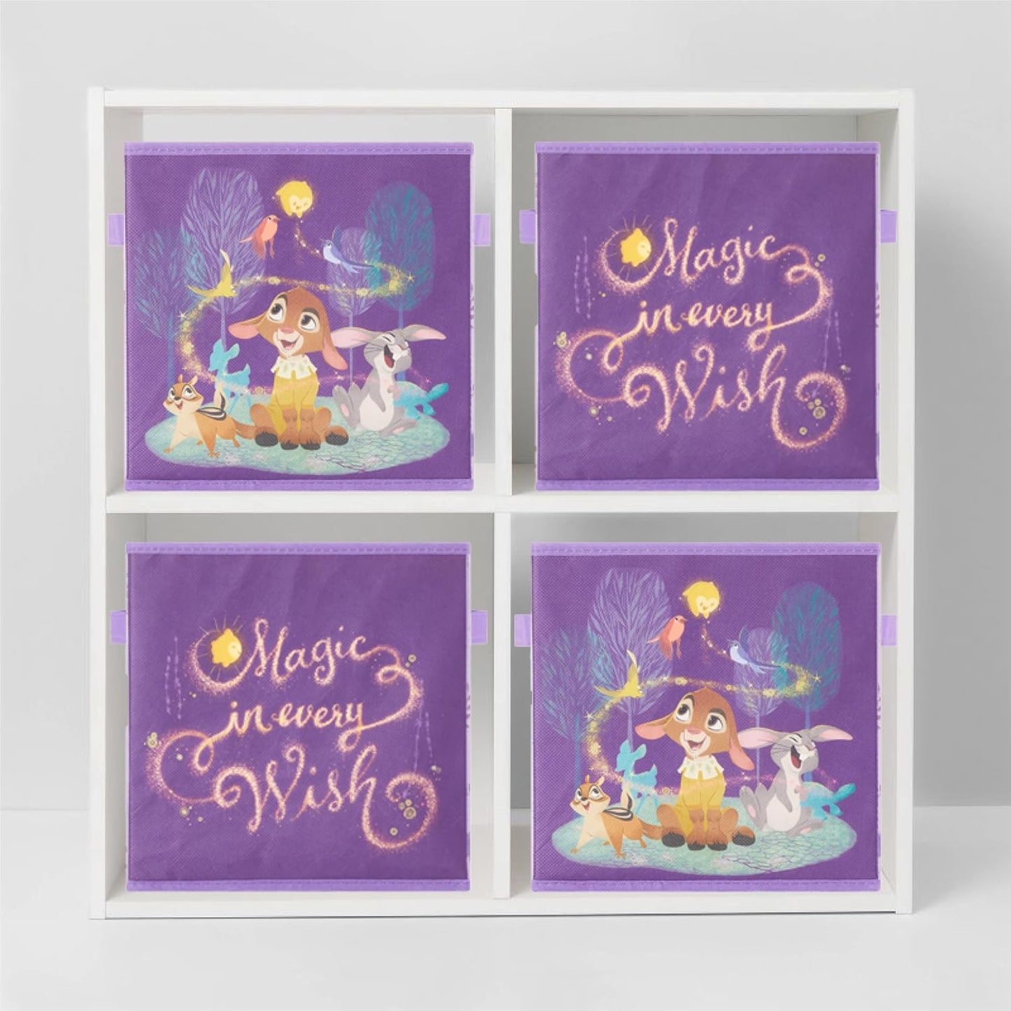 Disney Wish Set of Two Spacious Collapsible Storage Cubes, 10"x10"