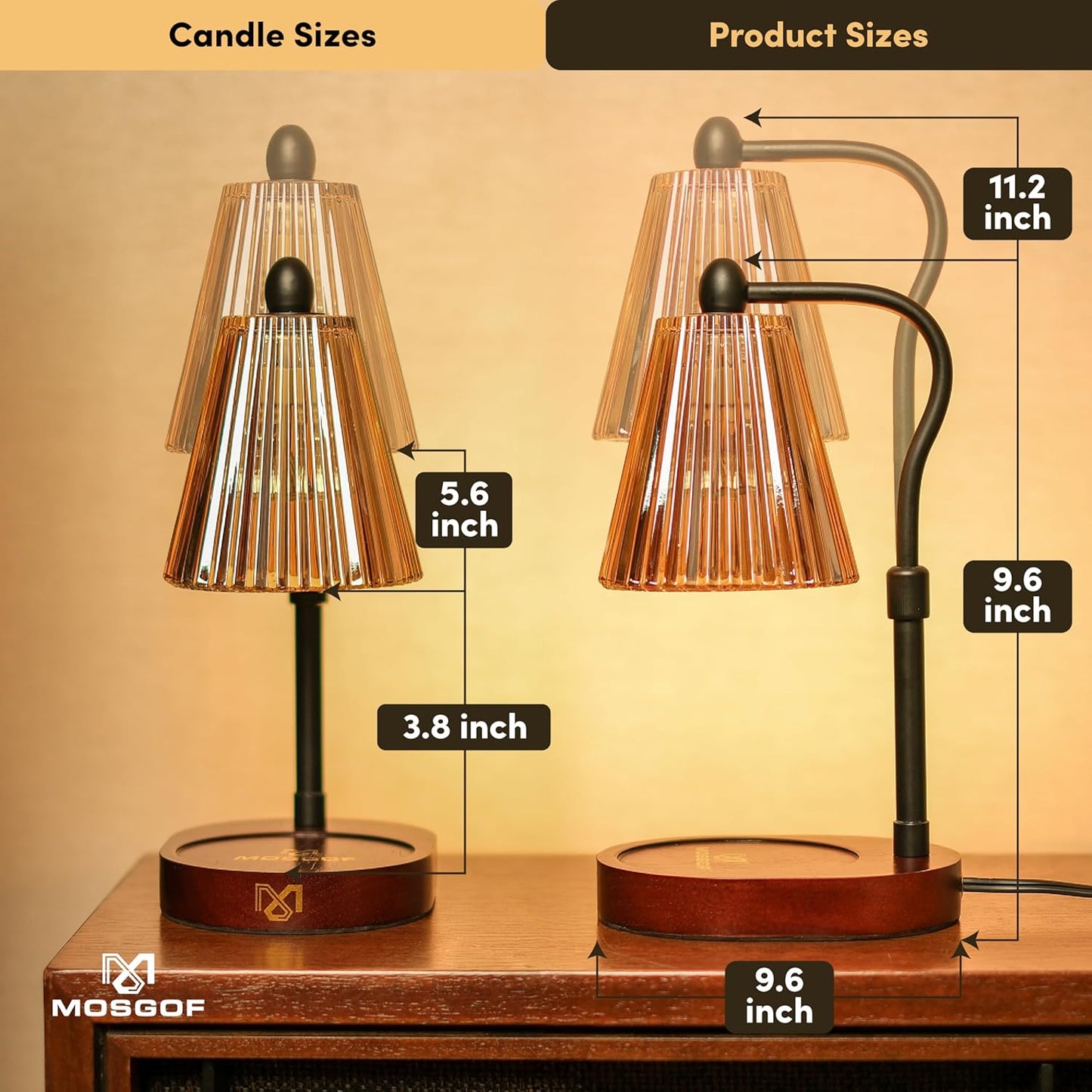 Candle Warmer Lamp with Timer and Dimmable, Candle Lamp Warmer for Mom Birthday Gifts, Elegant Design Electric Candle Warmers for Aromatherapy, Portable Wax Warmer Lamp