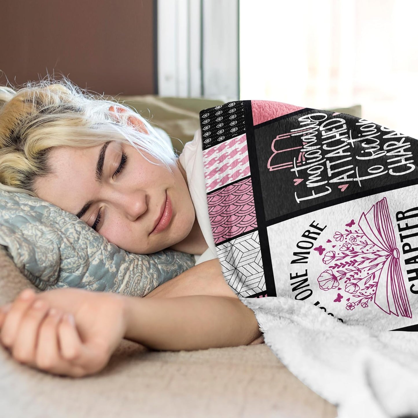 Book Lovers Blanket 60" x 50", Gift/Presents for Books Lover Women, Bookish/Book Club/Bookworm/Reading/Literary Gifts for Avid Readers