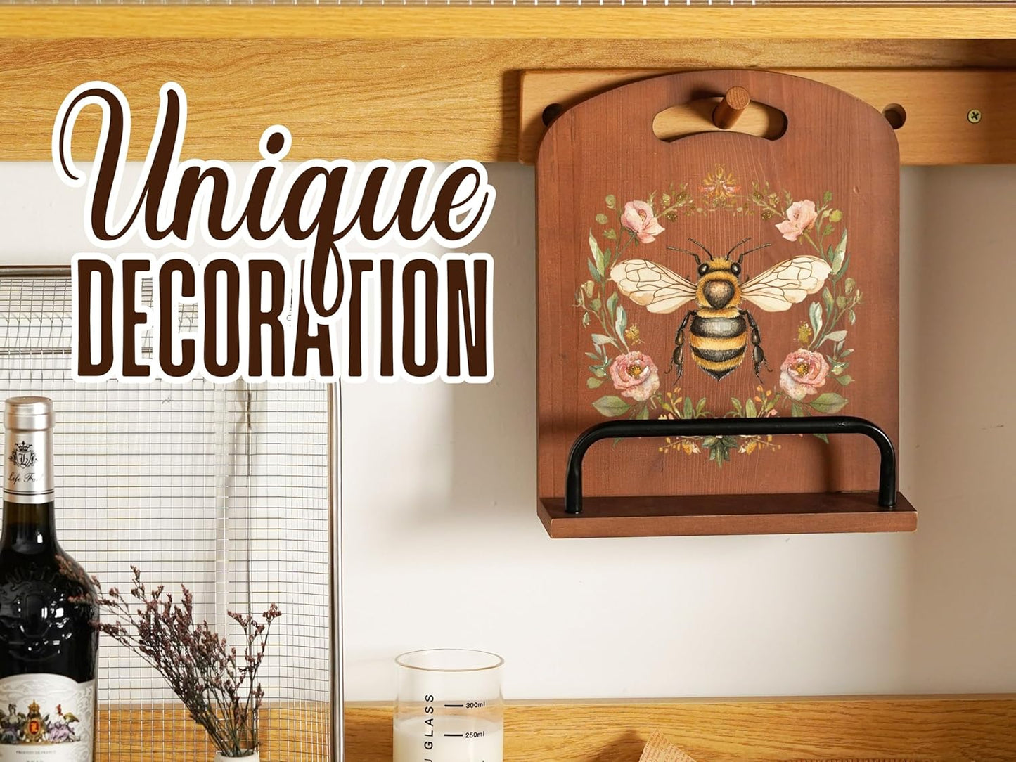 InnoBeta Bee Gifts for Women, Cookbook Stand for Kitchen Counter, Perfect Gifts for Bee Lovers on Birthday, Adjustable Tablet Recipe Book Holder, Unique Kitchen & Home Decor