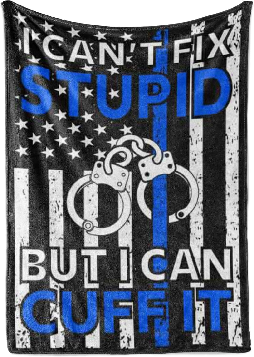 InnoBeta Police Officer Gifts for Men, Funny Throw Blanket for Law Enforcement, Correctional Officer for Birthday, Christmas (50x65 inches)