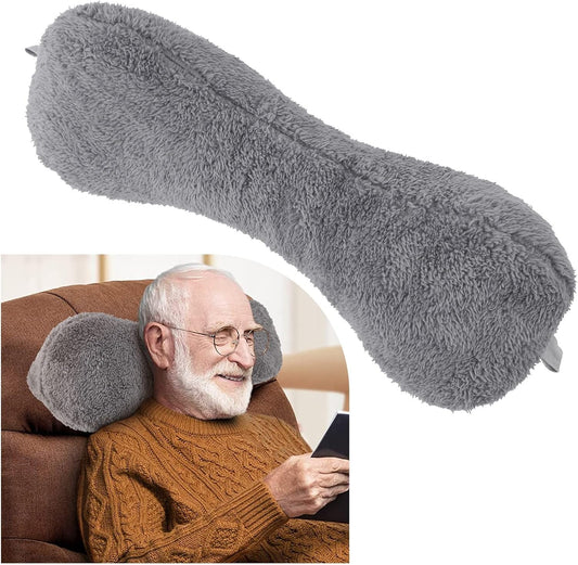 Recliner Headrest Pillow, Head Pillow for Sofa, Recliner Neck Pillow, Bone Couch Neck Pillow for Pain Relieve(Grey)