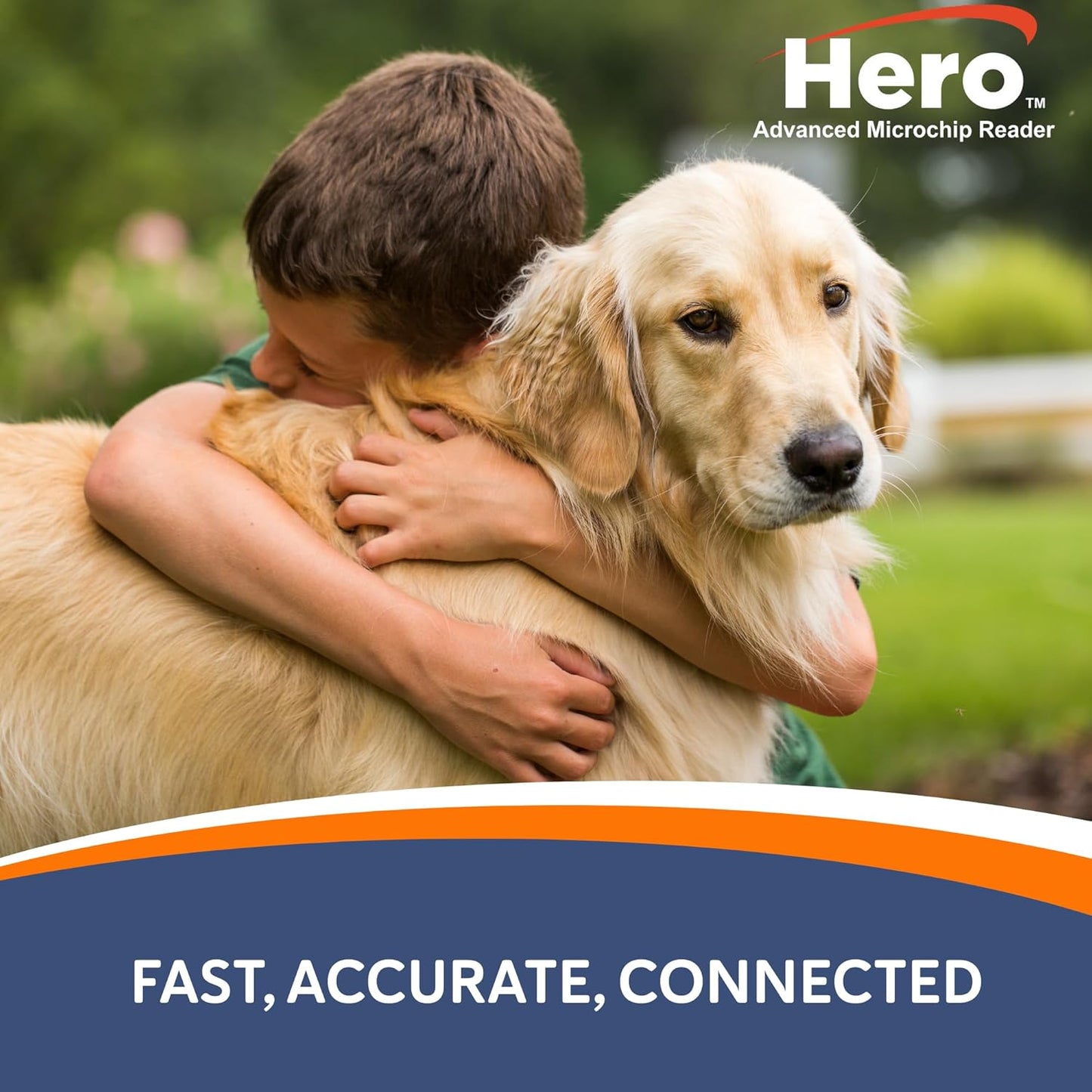 Hero Universal Microchip Scanner, Reads ISO & Non-ISO Pet Microchips, Bluetooth® Enabled with 15-Minute Display Hold, Backlit LCD Screen, Protective Case & FCC Certified, Each