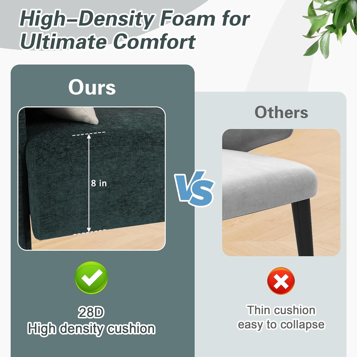 LSSPAID Accent Chair, Modern Comfy Linen Upholstered Armchairs with Removable Pillowed Back and Armrests, Sturdy Metal Frame Living Room Chair, Dark Green