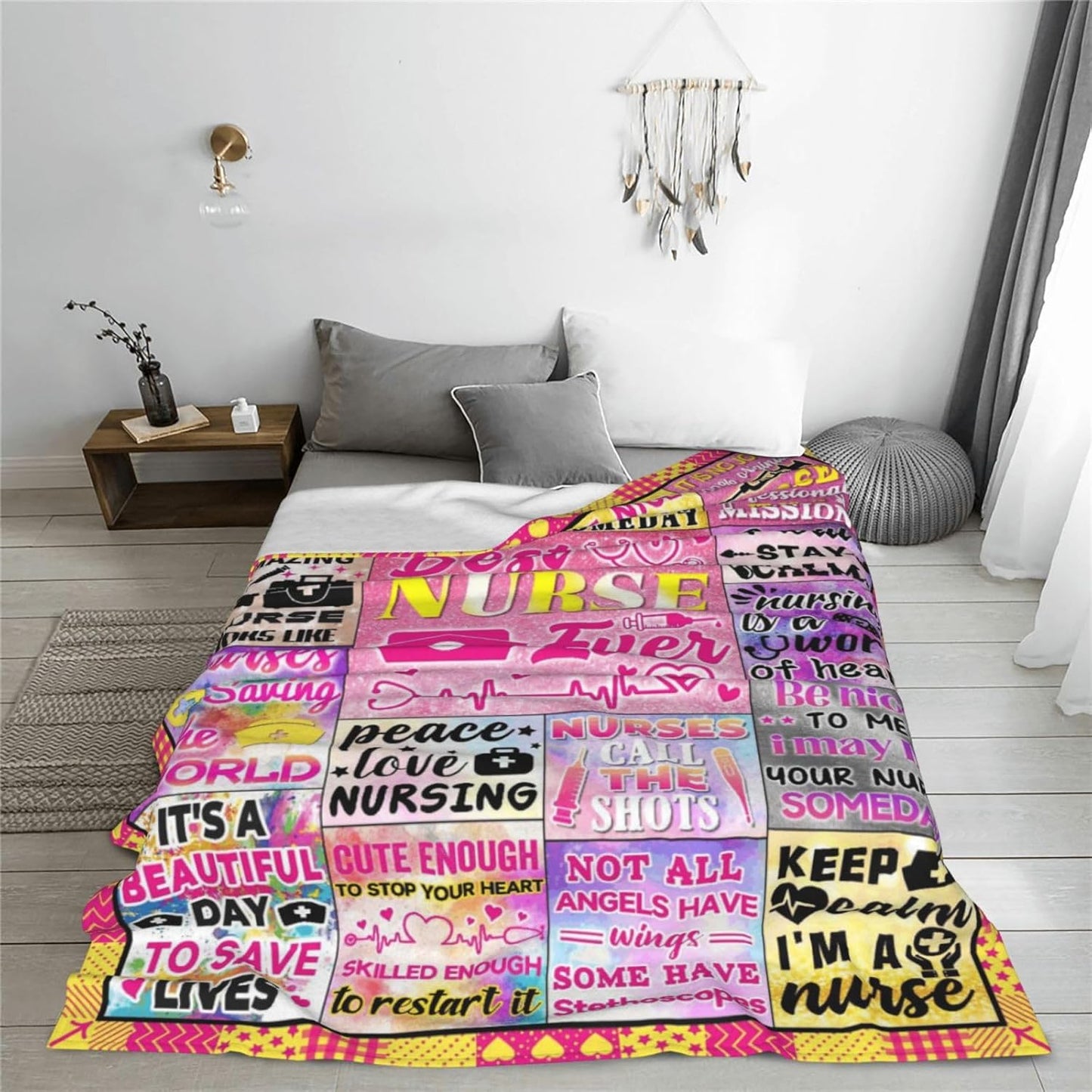 Nurse Gifts for Women Soft Cozy Nurse Blanket Nurses Appreciation Gifts, LPN RN Nurses Week/Day Gift for Nursing, Nursing School Graduate Birthday 50"X40"