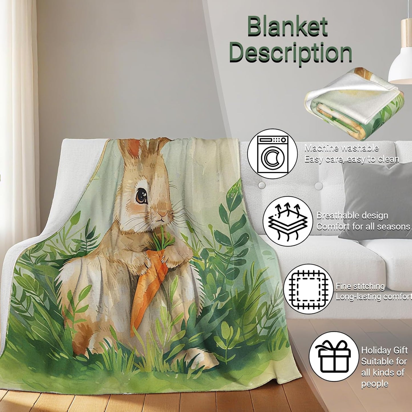 Floral Bookshelf Throw Blanket Soft Lightweight, Retro Book Blankets for Bedroom Living Room Sofa Office, Vintage Classic Flower Cozy Throws, Home Accent and Women Girls Gifts, 50 X 60 Inch