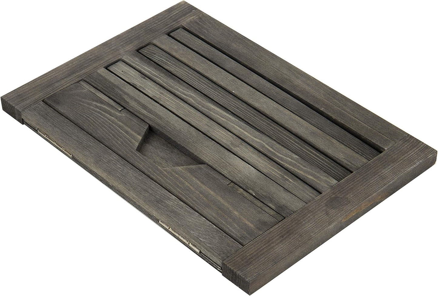 MyGift Rustic Gray Wood Cookbook Stand - Adjustable and Foldable Reading Book Recipe Binder & Tablet Holder