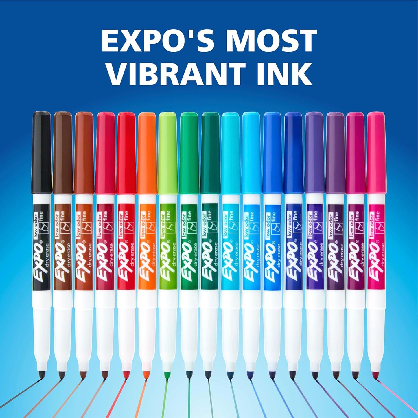 EXPO Dry Erase Markers Set, Fine & Chisel Tips, 11 Count - Classroom, Office Supplies, For White Boards, Easily Erases