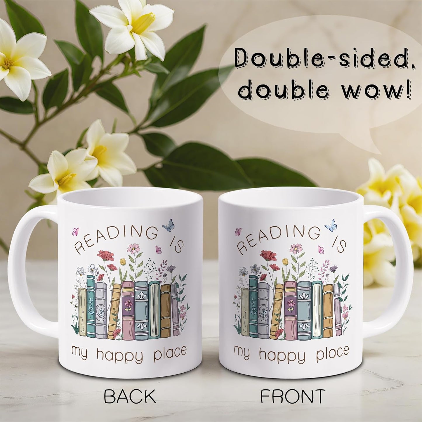 Book Lovers Gifts Mug 11oz - Reading/Bookworm/Book Club/Librarian Gifts for Women - Bookish/Library Decor - Gift for Writers/Teacher/Readers Cup