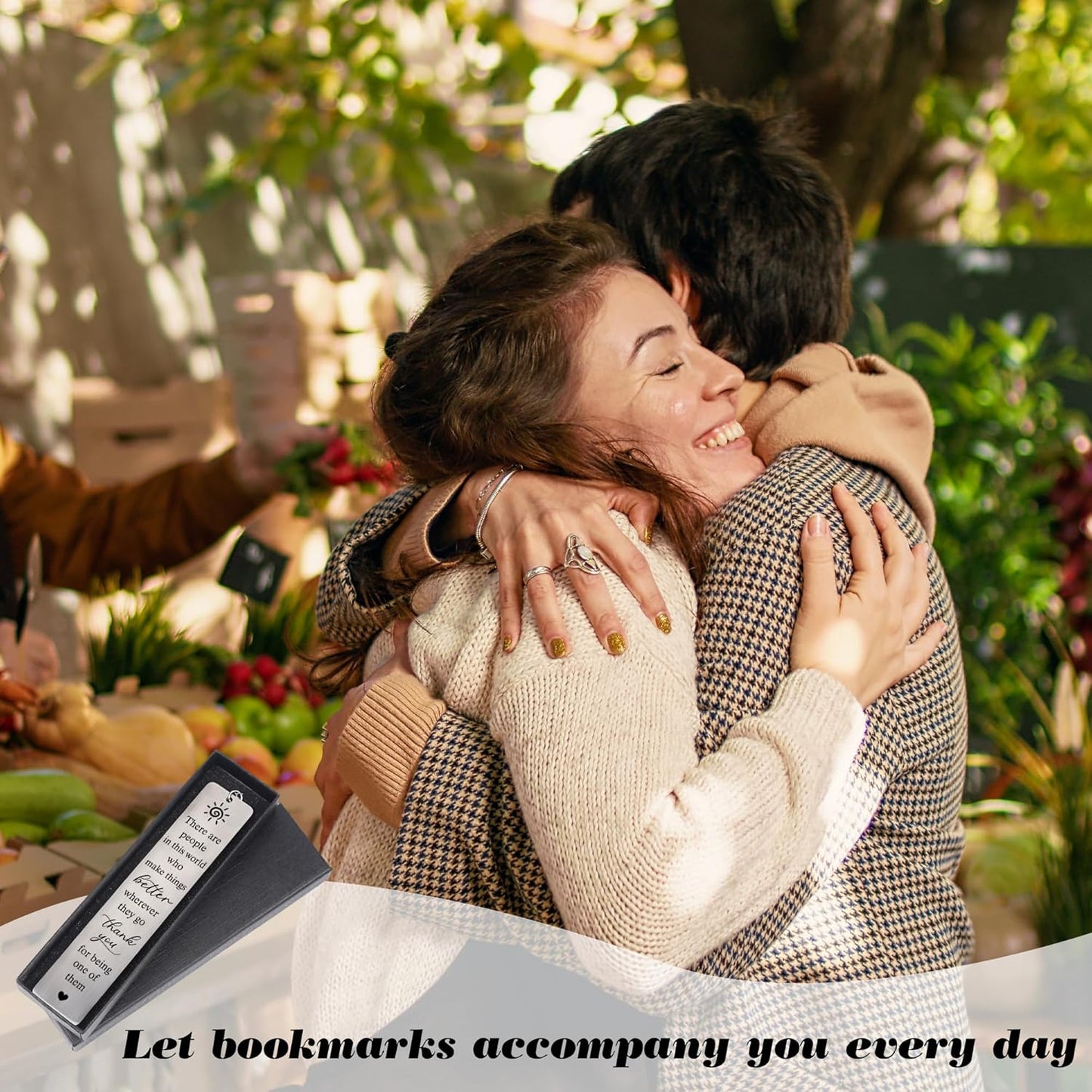 Thank You Bookmarks Gifts for Book Lovers, Metal Book Marks Engraved Thank You for Being One of Them, Appreciation Gift for Men Women Teacher Coworkers