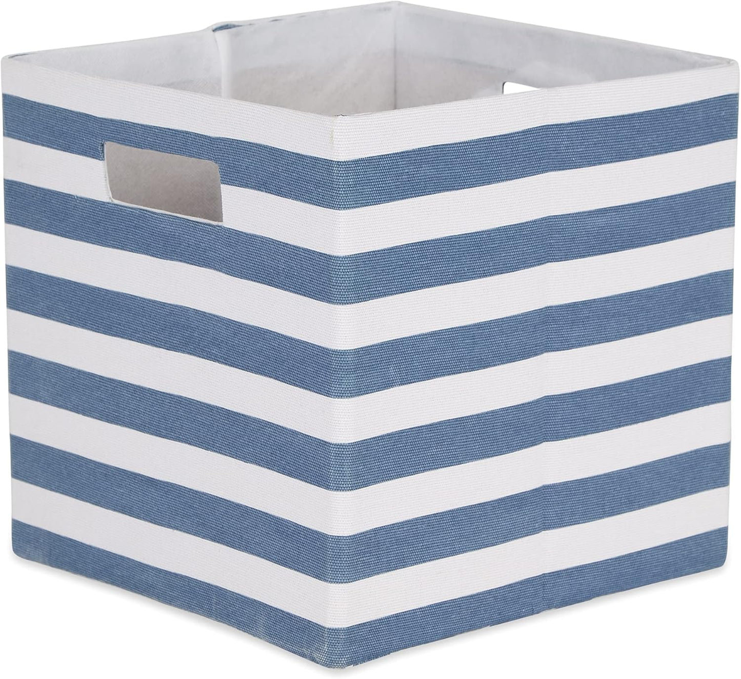DII Polyester Cube Storage Collection Hard Sided Collapsible, 11x11x11, French Blue