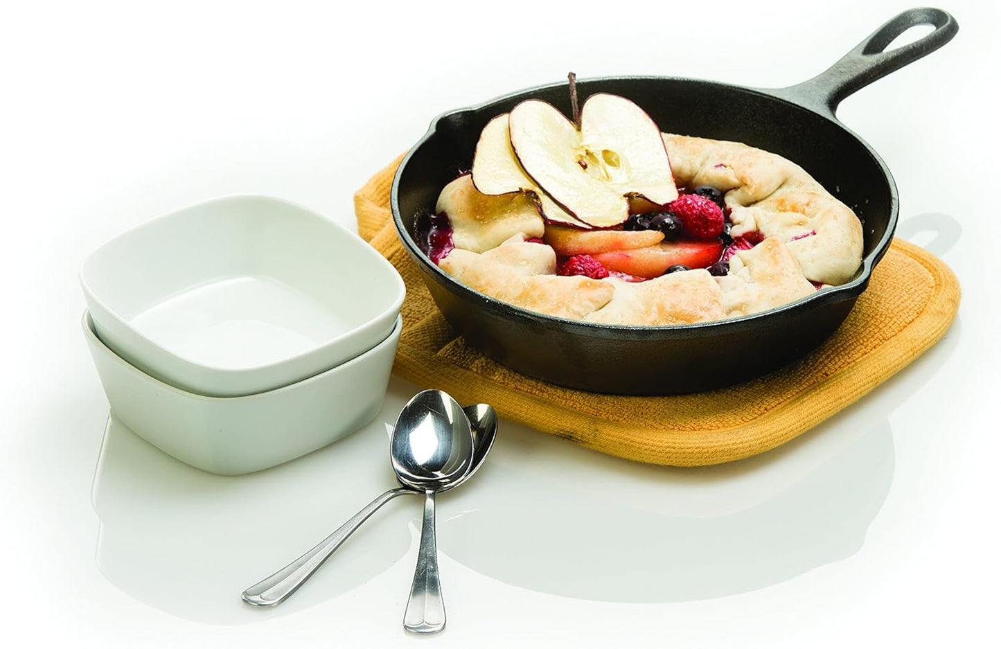 Lodge Seasoned Cast Iron 3 Skillet Bundle. 12 Inches and 10.25 Inches with 8 Inch Set of 3 Cast Iron Frying Pans