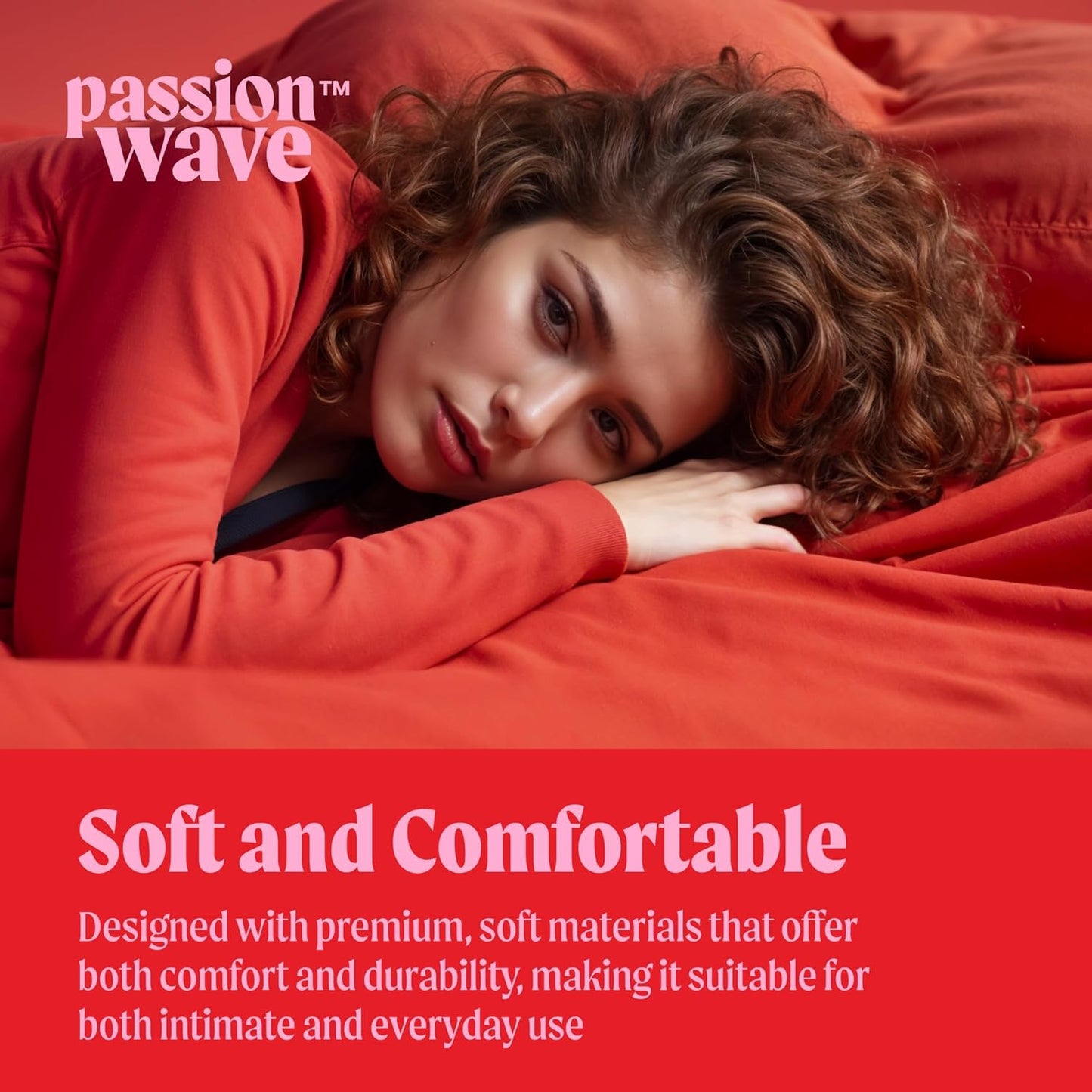 Waterproof Love Blanket Passion Wave – Ultra-Soft, Washable, Non-Slip, Stain-Resistant Cover for Couples – Cozy & Memorable Moments (Red, King)