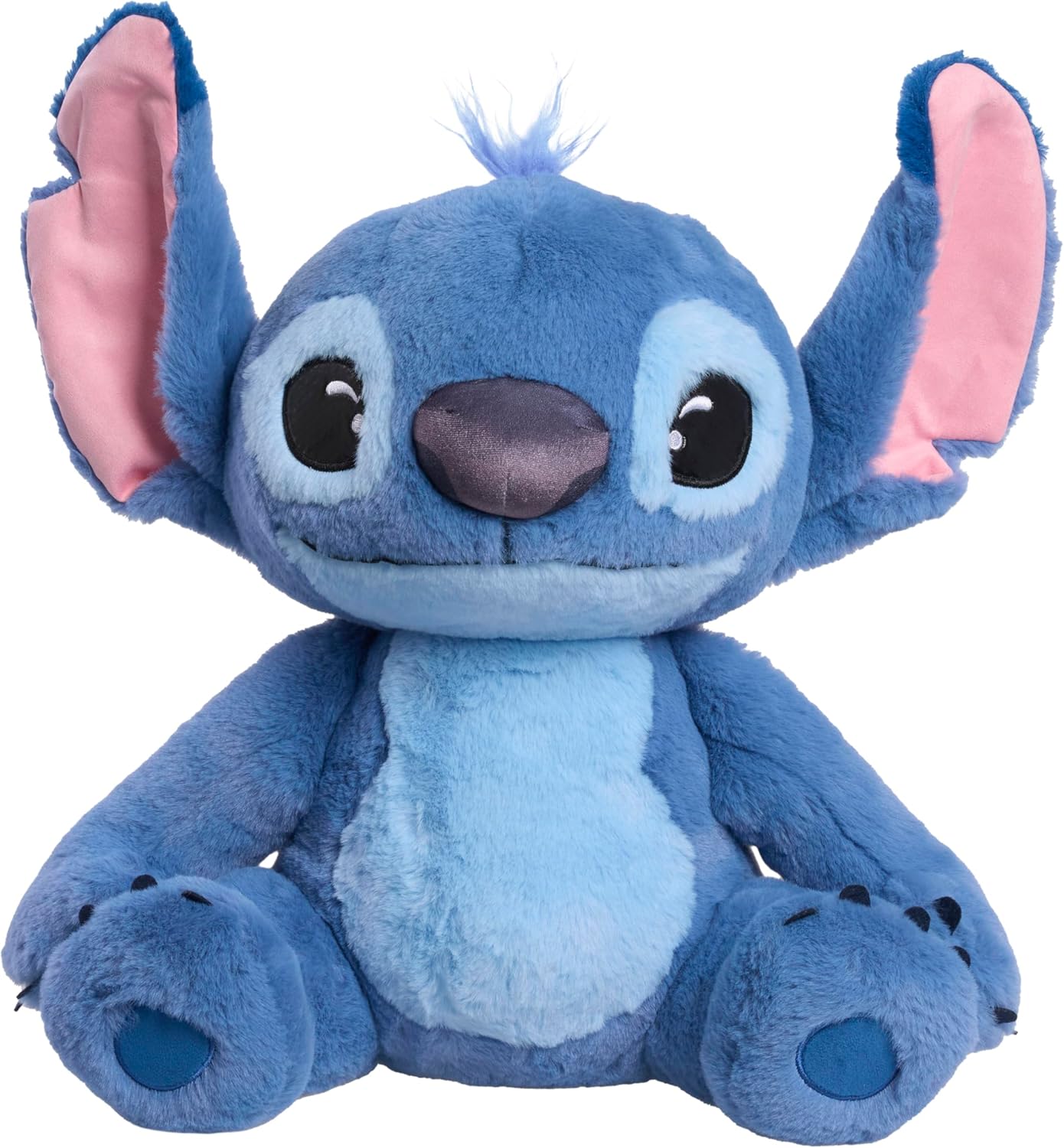 Disney Stitch Live-Action 13-inch Large Plush Stuffed Animal, Soft Toy for Kids, Blue, Alien, Toy for Fans, Girls, Boys, Kids, Ages 2 and Up by Just Play, Kids Toys for Ages 2 Up by Just Play