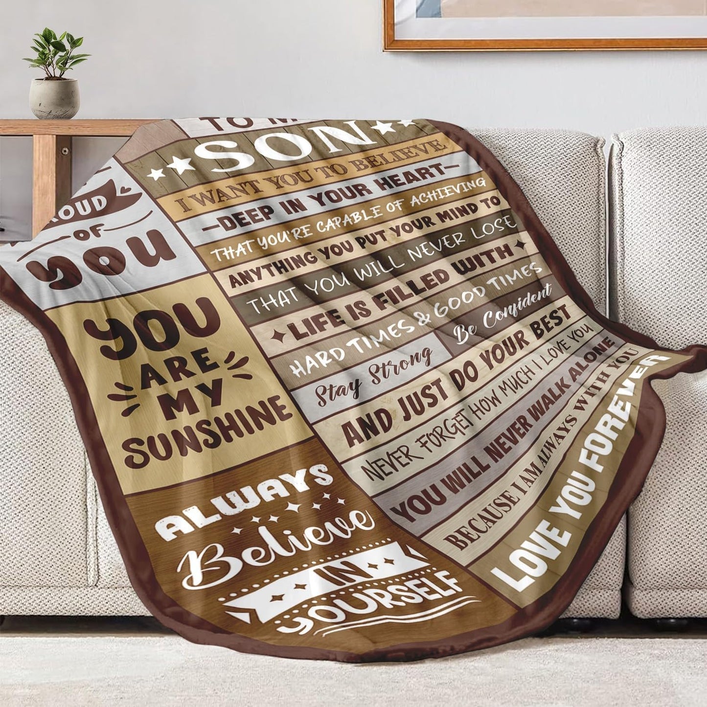 Gifts for Son Adult - Son Gifts from Mom Dad - Best Birthday Gifts for Son - Adult Son Gift Ideas - Christmas Valentines Day Graduation Gifts for Son - to My Son's Blanket 50"X60"