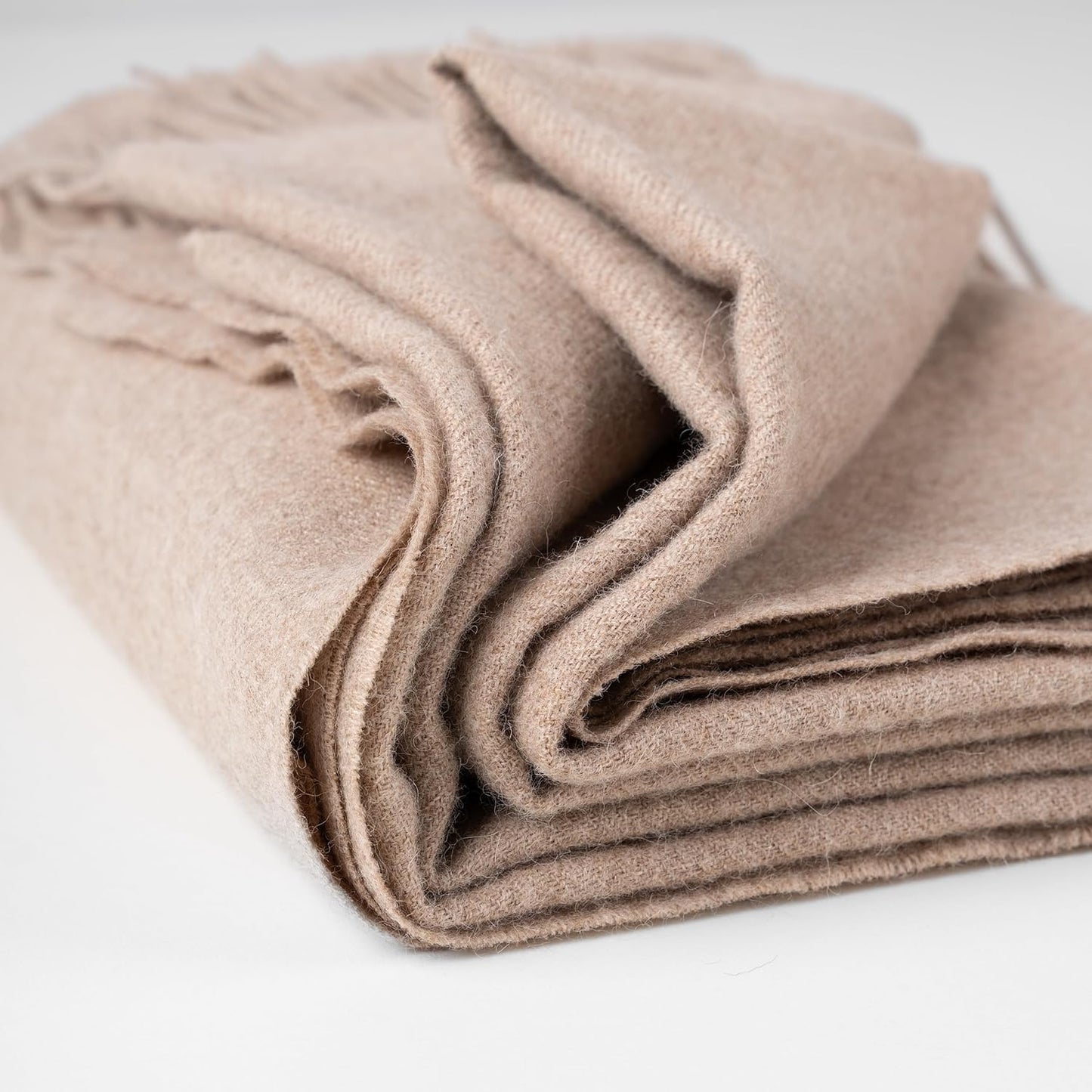 Baby Alpaca Throw Blanket – Luxuriously Soft Lightweight Alpaca Blanket for Couch or Bed, Elegant Neutral Luxury Throw, Handmade in Peru