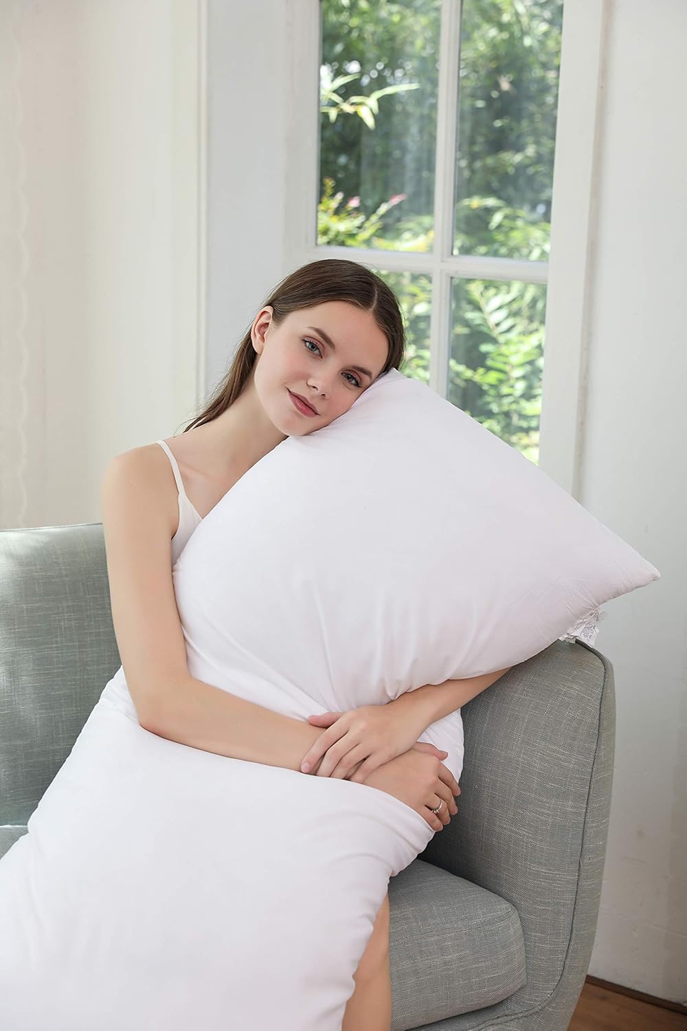 EVOLIVE Body Pillow Insert 21" x 54", Ultra Soft Microfiber Full Body Pillow for Pregnancy, Side Sleepers & Back Support, Plush Supportive Long Bed Pillow (21"x54" Body Pillow)