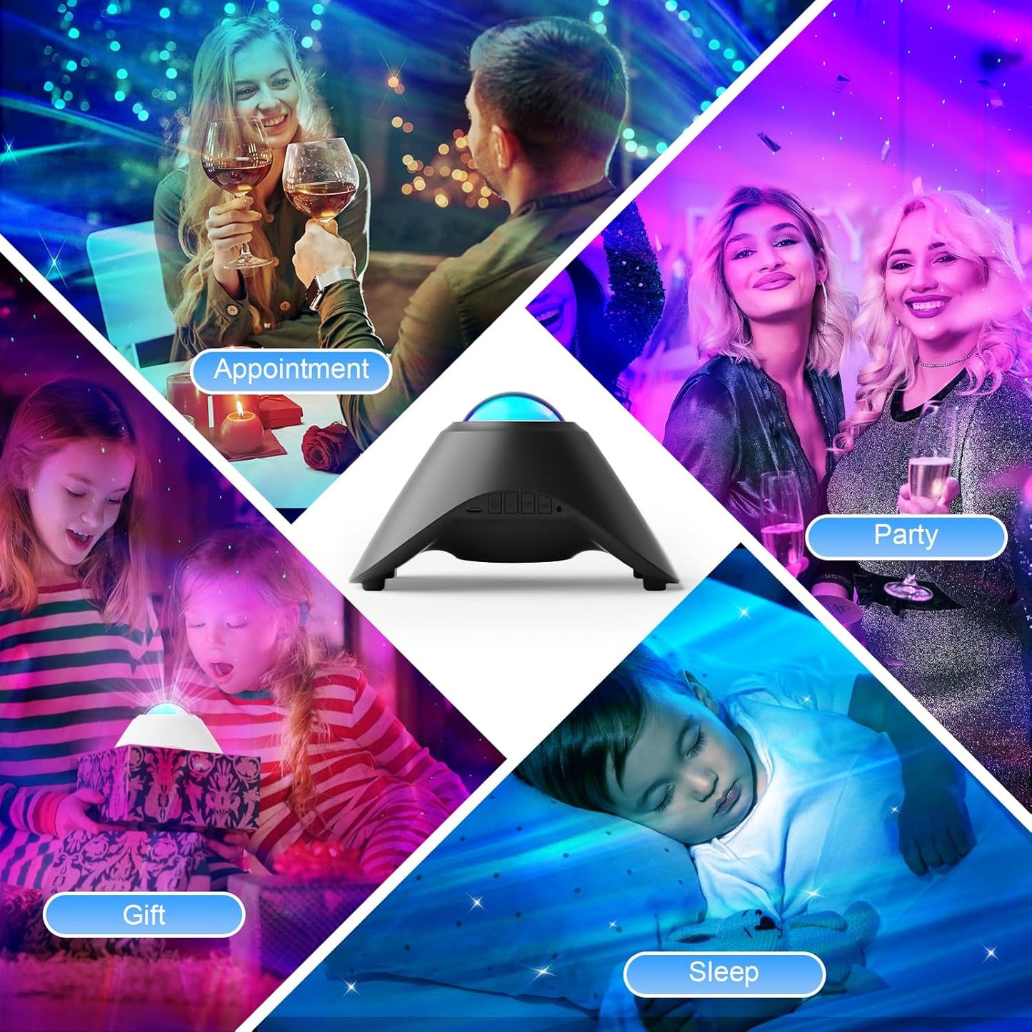 Galaxy Projector,Northern Galaxy Light Aurora Star Projector with Bluetooth Speaker Timer and Remote Control,Night Lights for Bedroom Room Decor, Gifts for Kids, Adults, Christmas, Birthday
