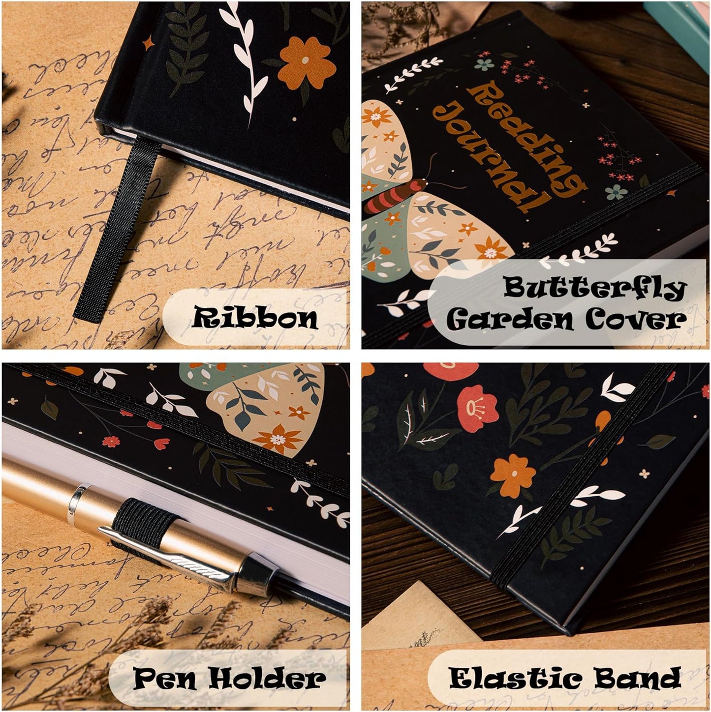 TIEFOSSI Reading Journal for Book Lovers, Track Your Reading Progress, 85 Book Reviews, Stage Reading Record, Hardcover A5 Journal Reading Planner, Gifts for Readers